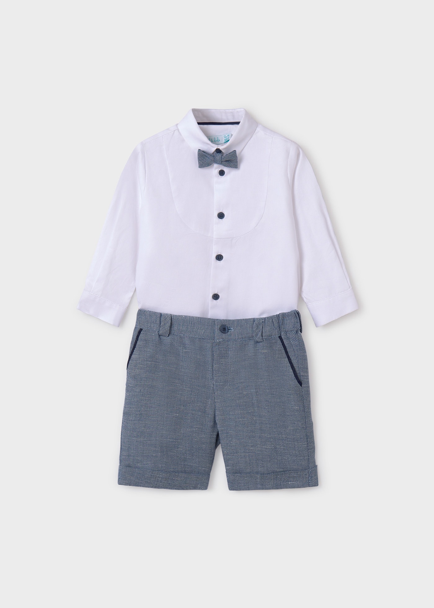 Boy Shorts and Shirt with Bow Tie Set