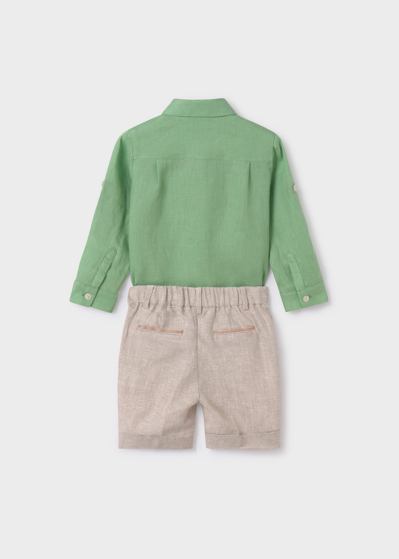 Boy Linen Shirt and Shorts Set