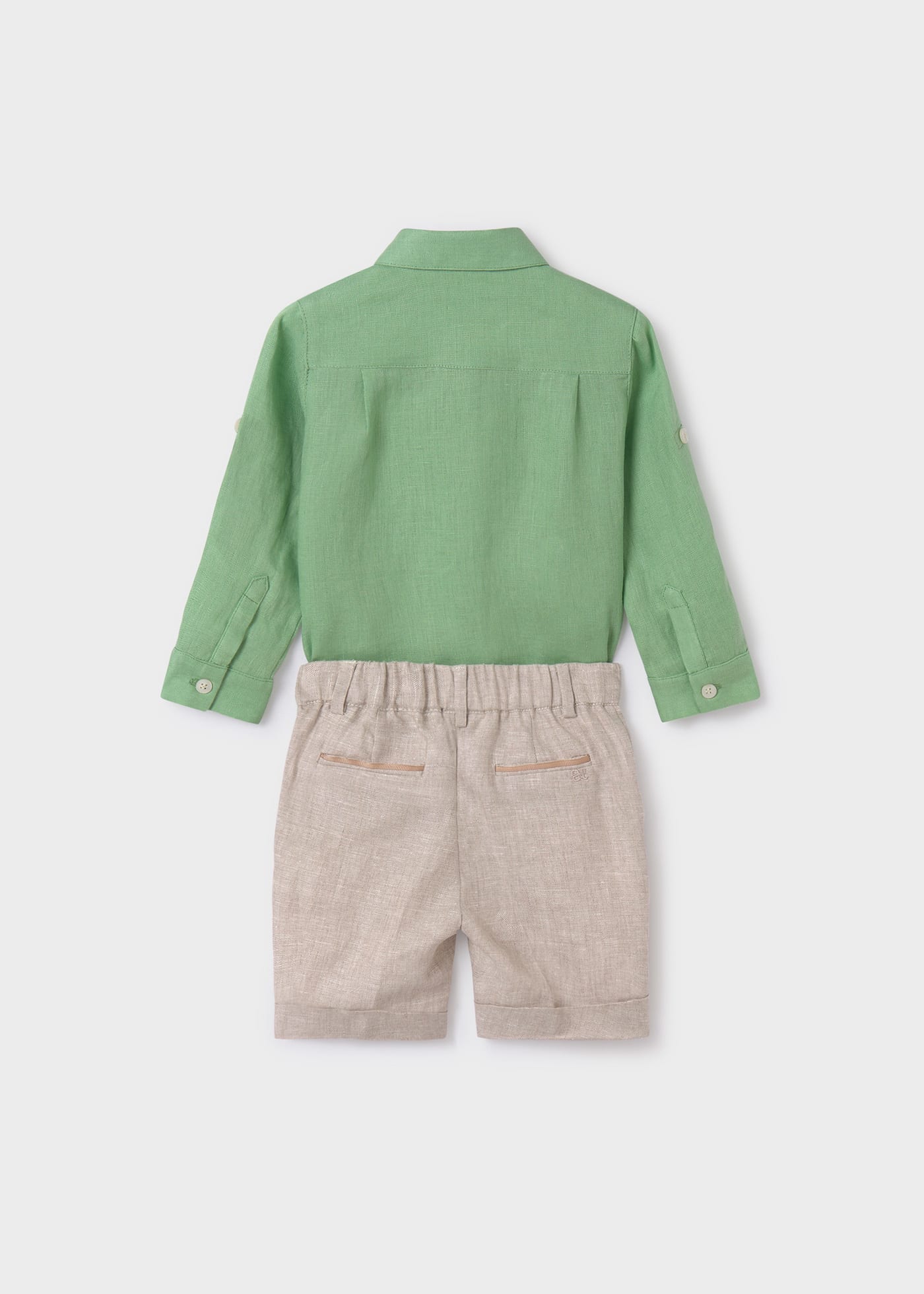 Boy set of linen shirt and shorts