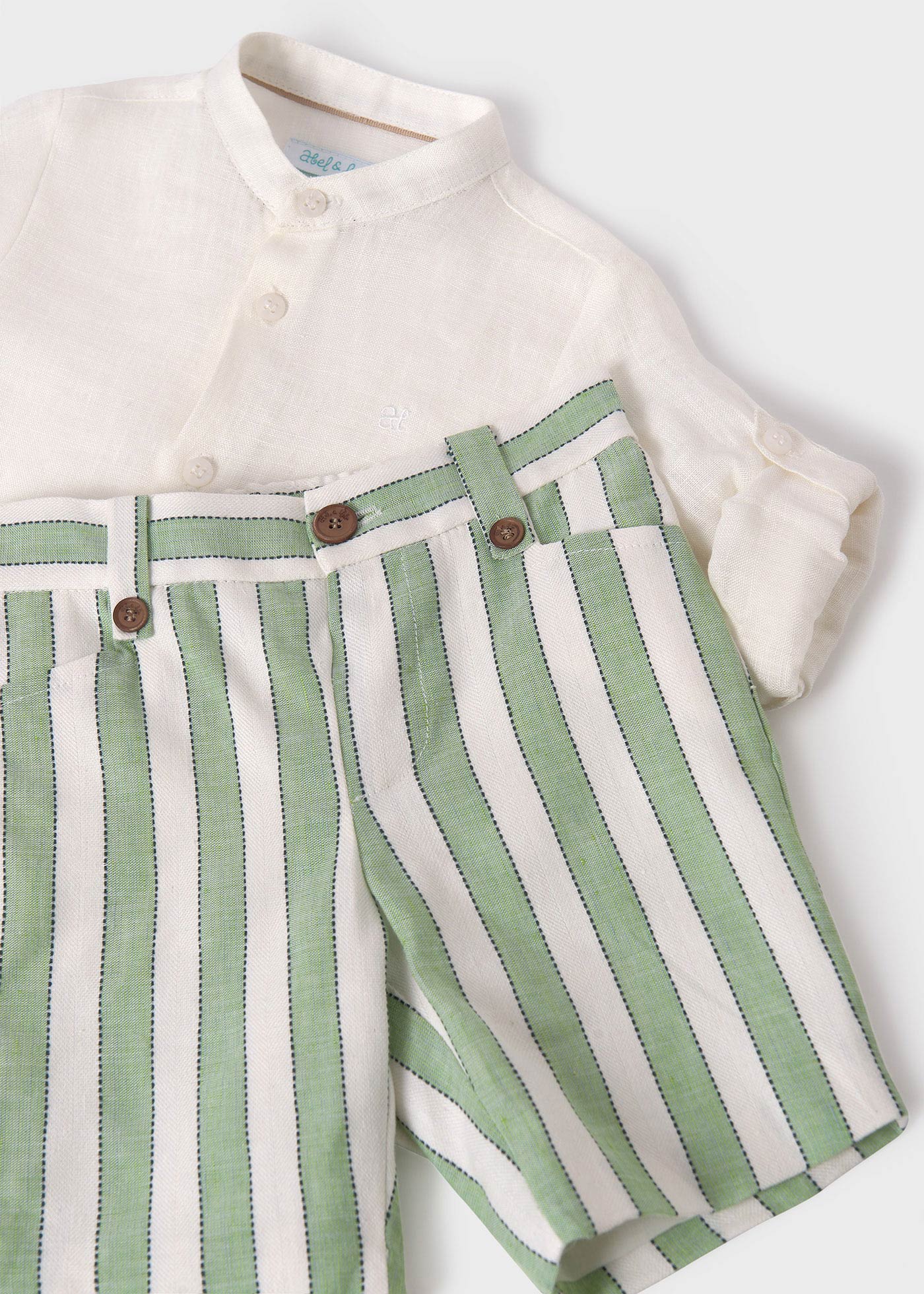 Boy set of shirt and striped shorts