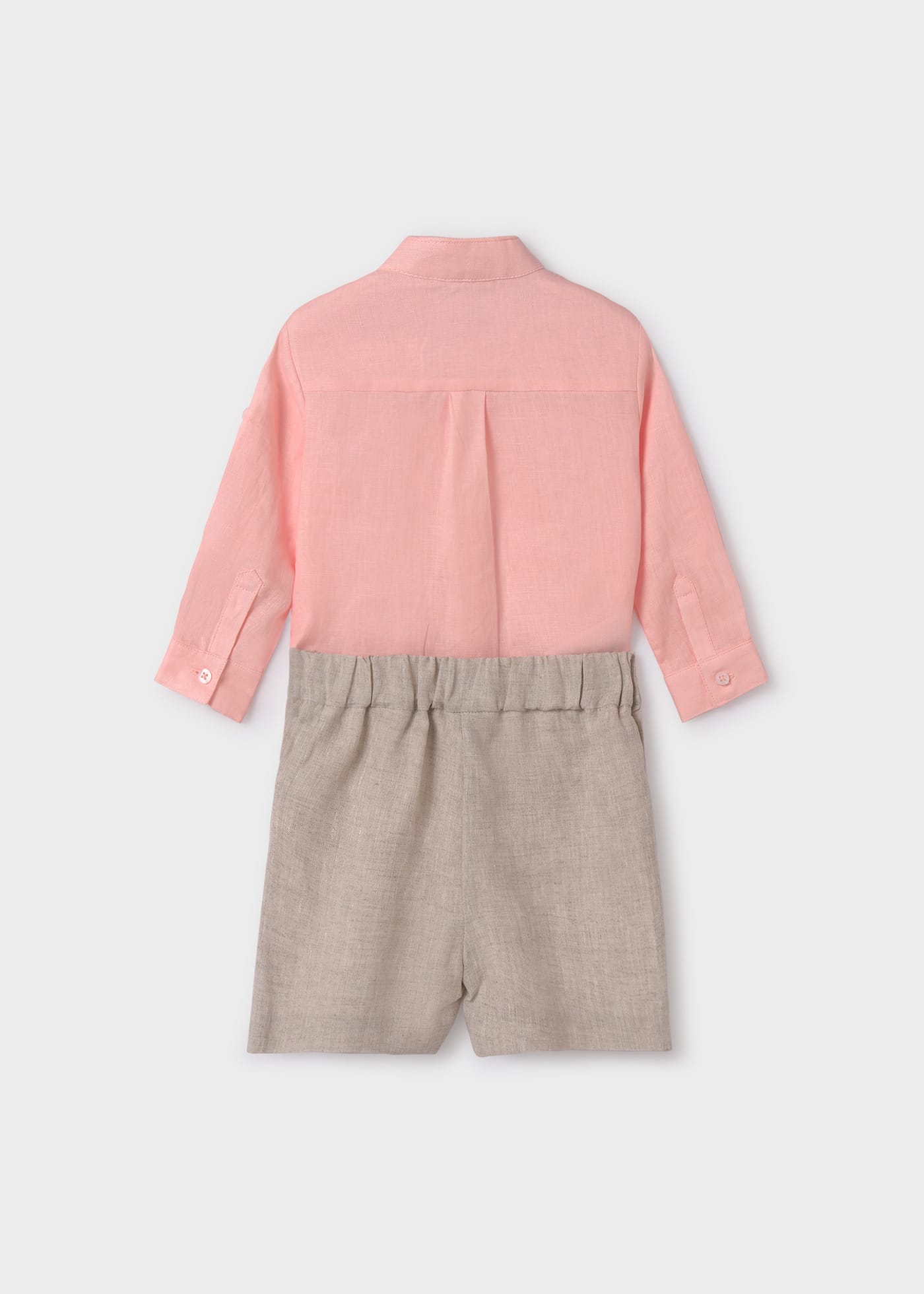 Completo camicia bermuda lino bambino