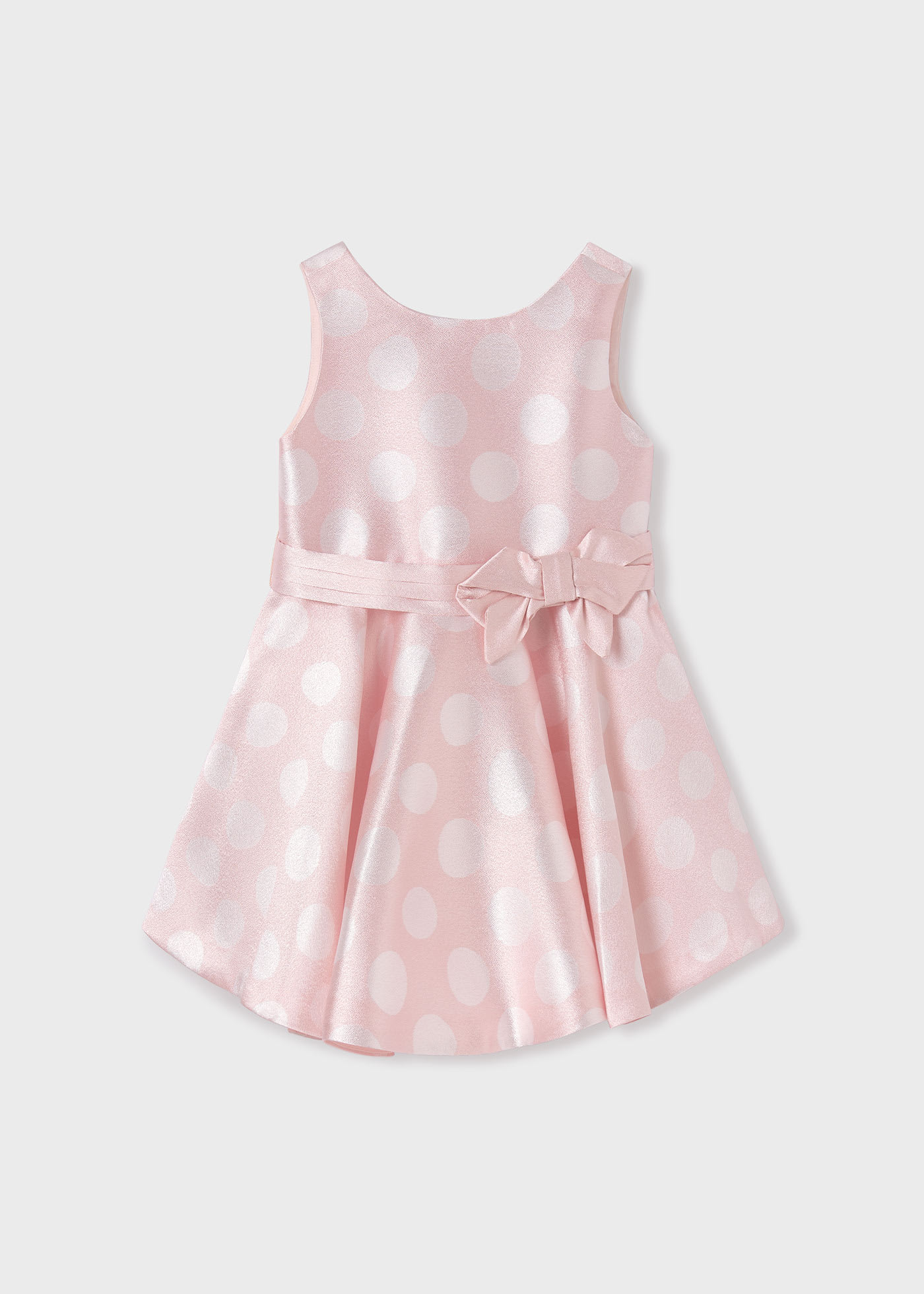 Vestido jacquard lunares niña