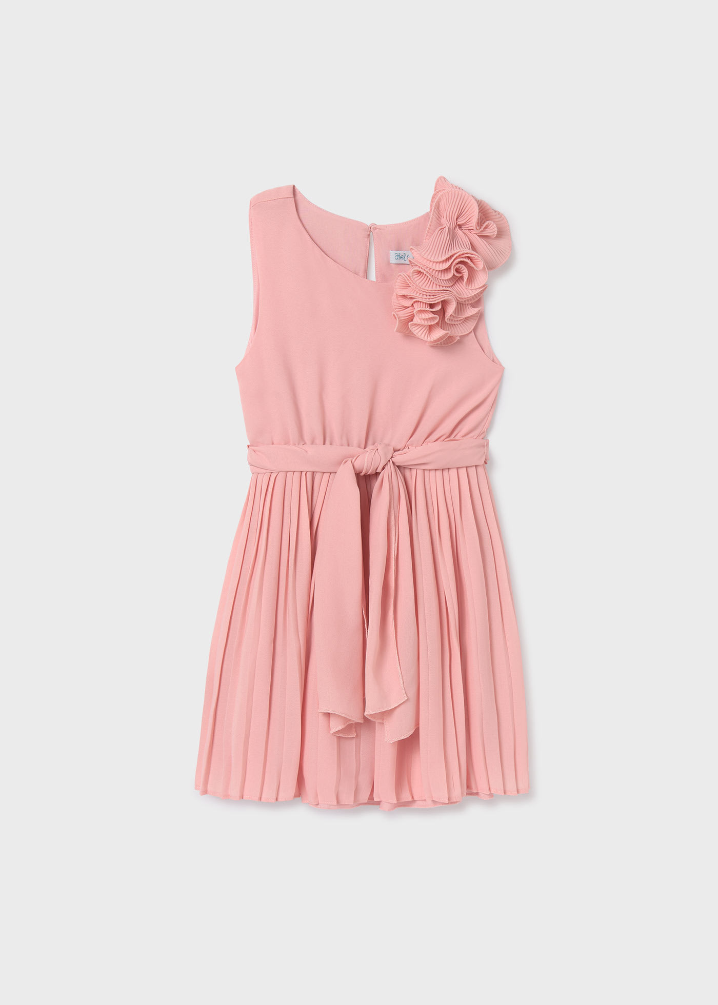 Robe plissée en mousseline de soie pour fille