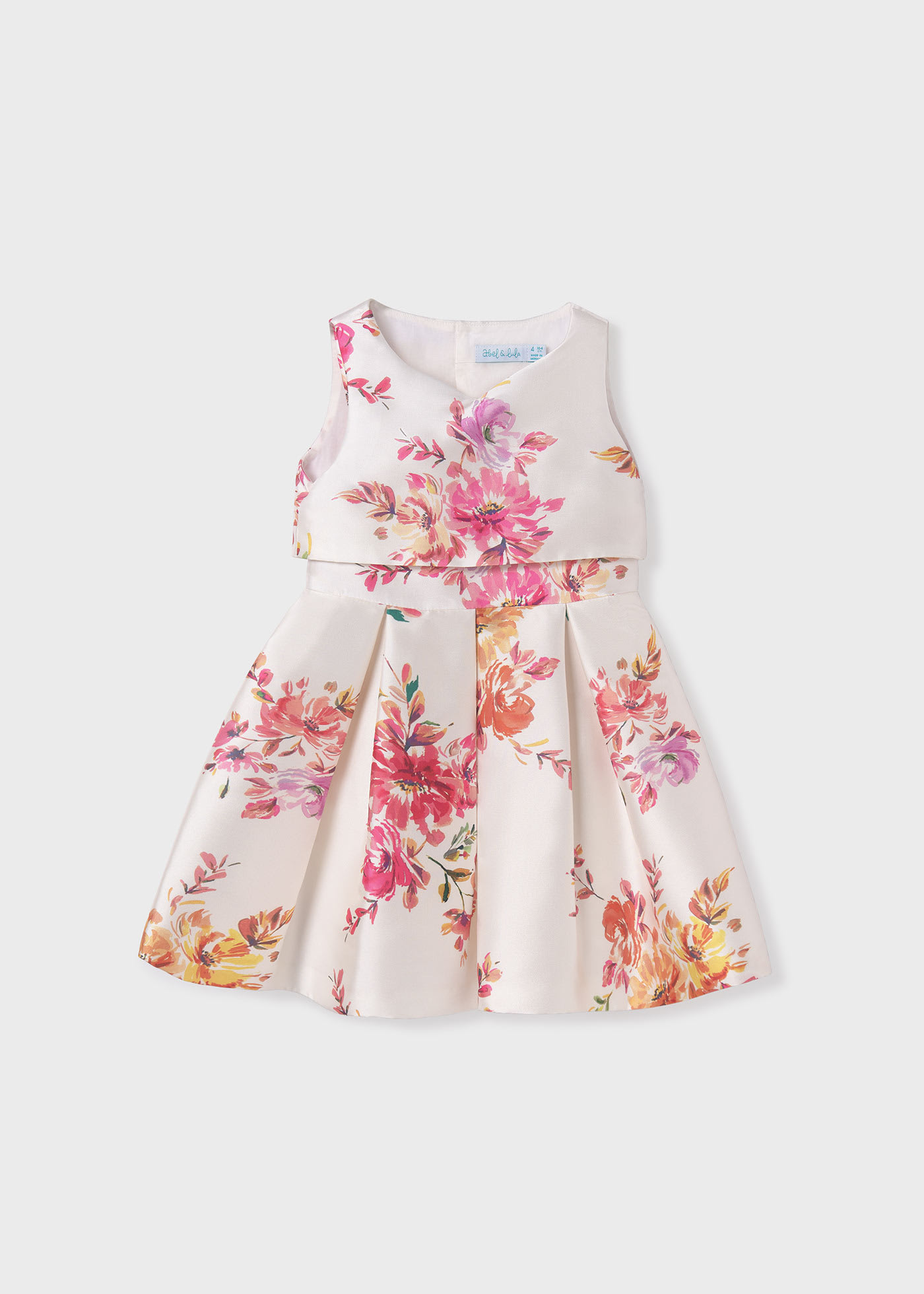 Robe imprimée mikado fille