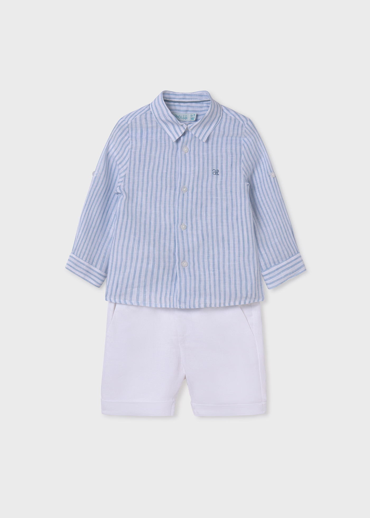 Baby Linen Shirt and Shorts Set