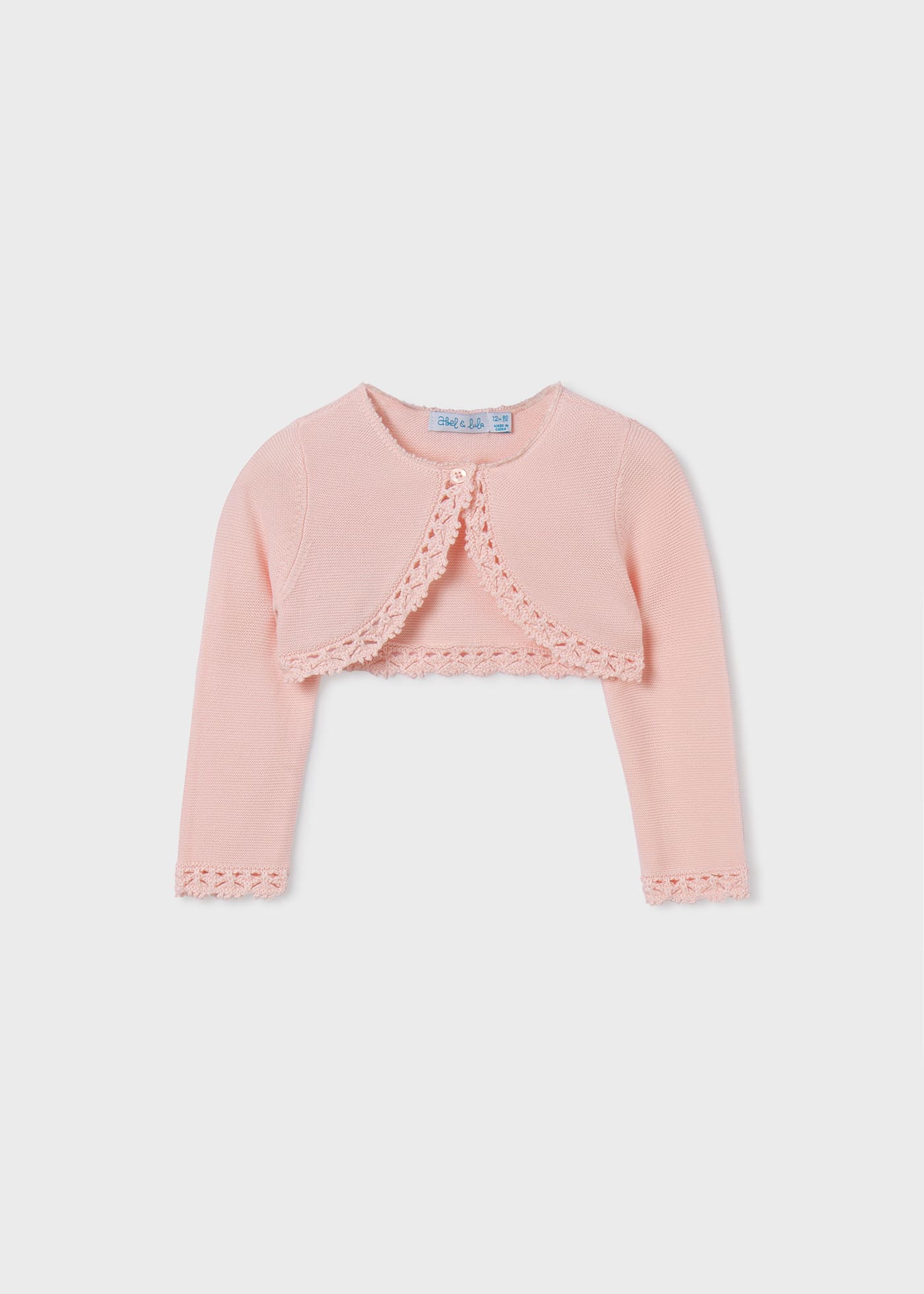 Rebeca tricot tipo bolero bebé