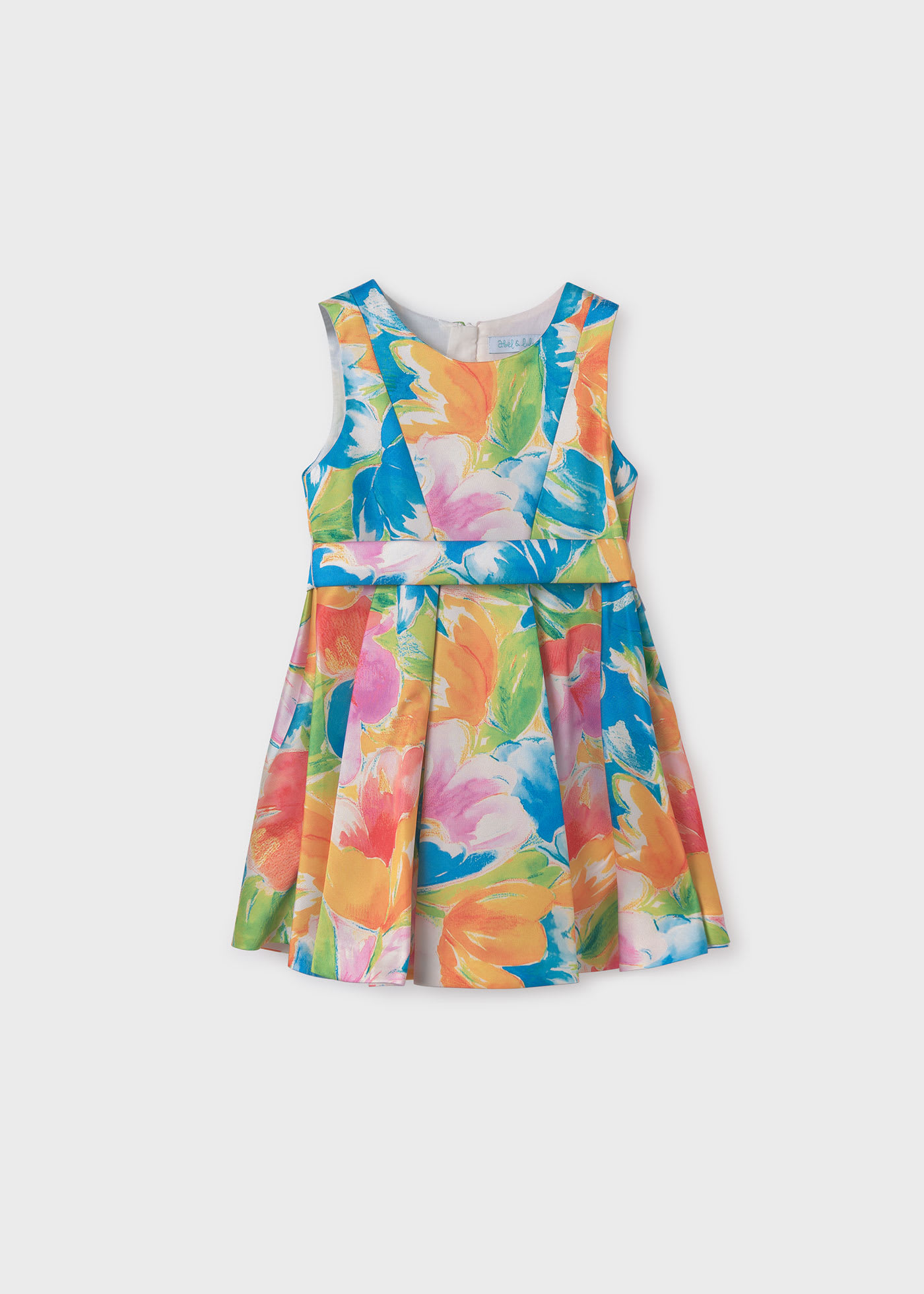 Girl printed mikado dress