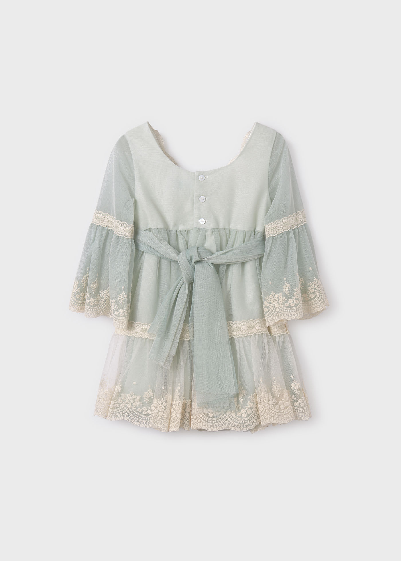 Girl embroidered tulle dress