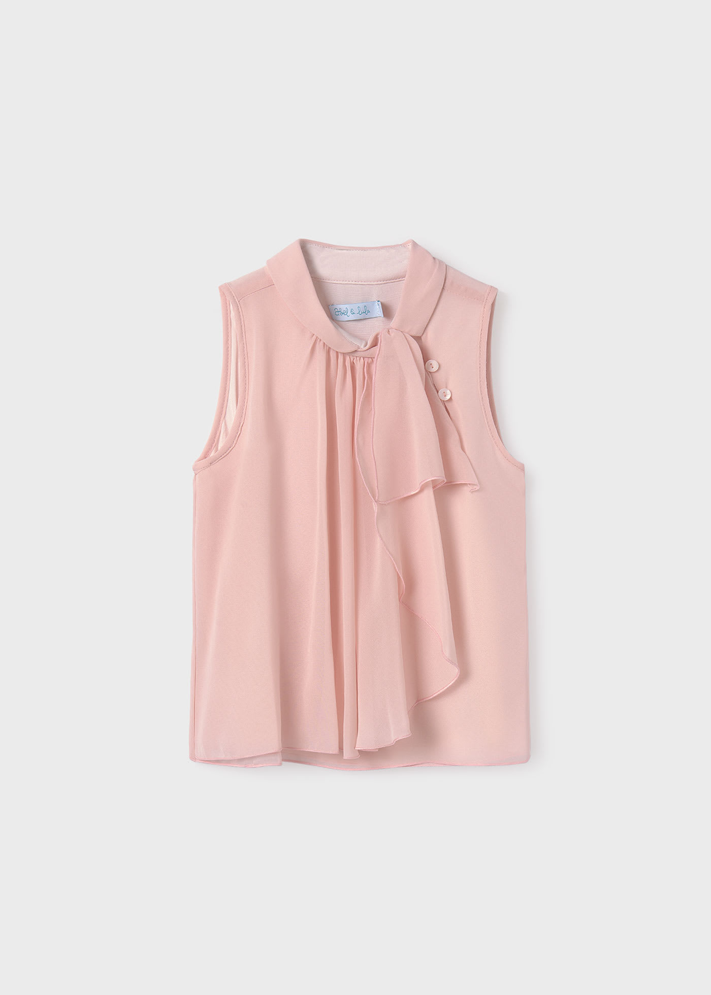 Blusa chiffon volant bambina