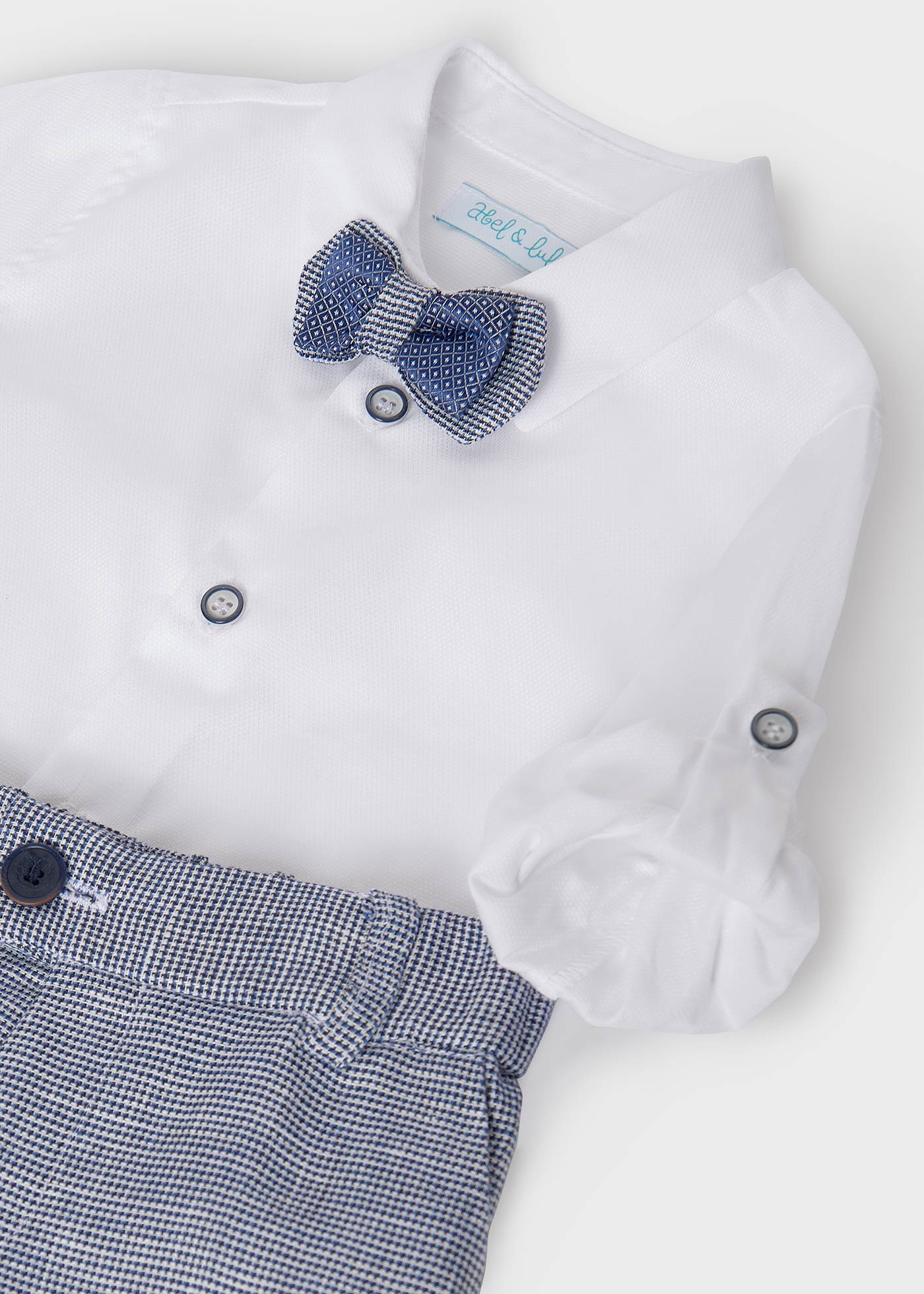 Baby Shirt with Bow Tie and Shorts Set