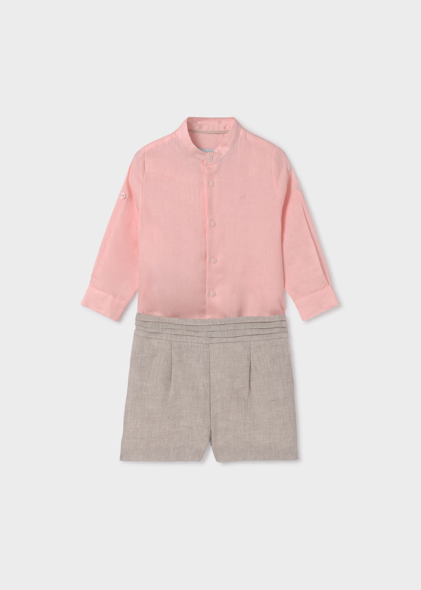 Baby Linen Shirt and Shorts Set