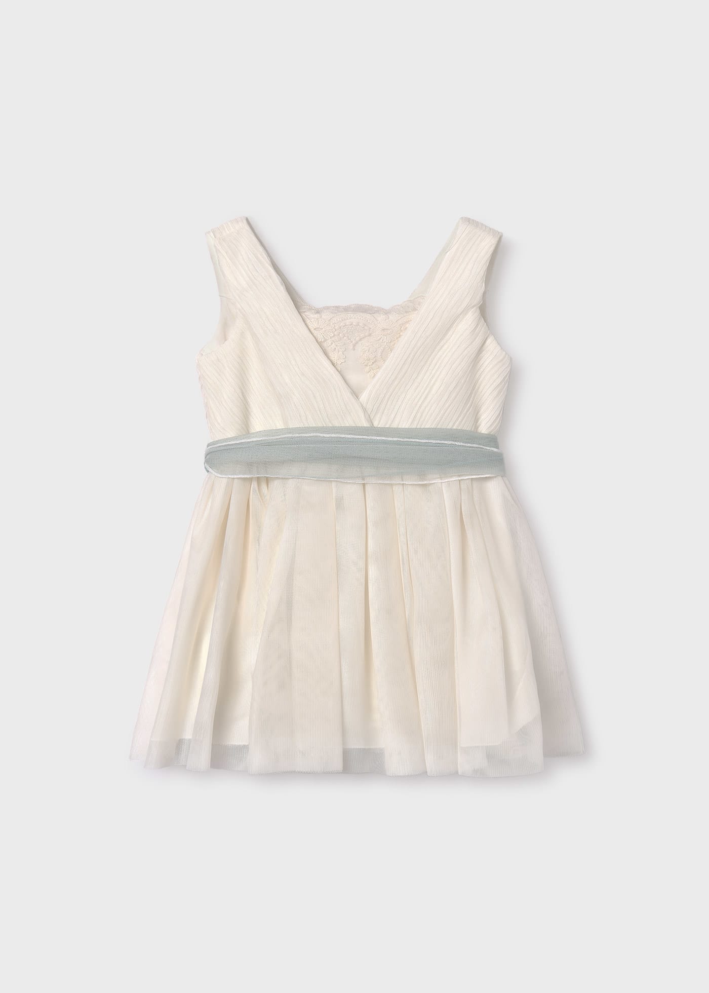 Girl pleated tulle dress Natural-Anise | Abel & Lula ®