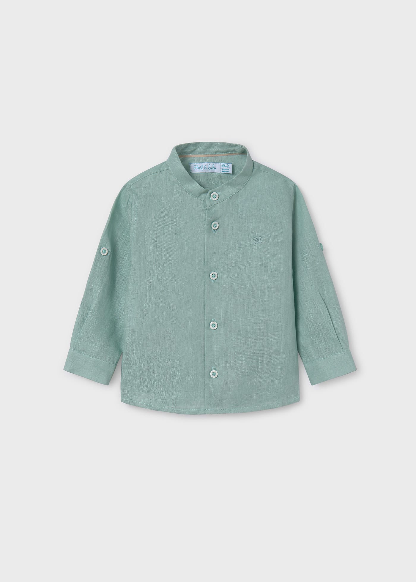 Camicia colletto alla coreana lino neonato Anis Abel Lula