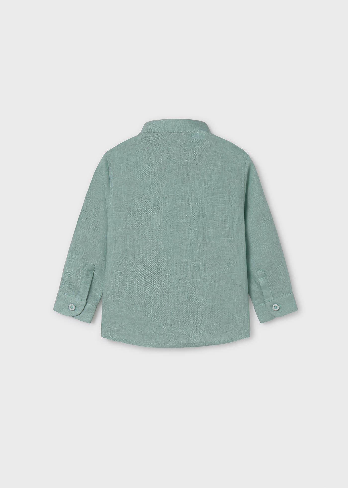 Camicia colletto alla coreana lino neonato