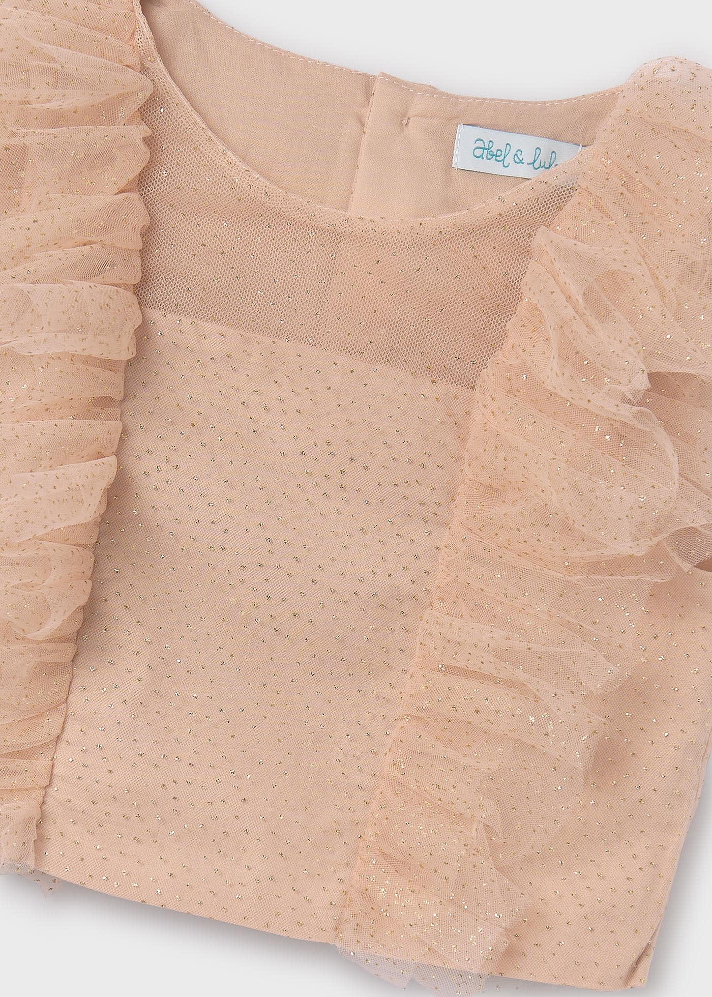 Girl Tulle Embossed Top