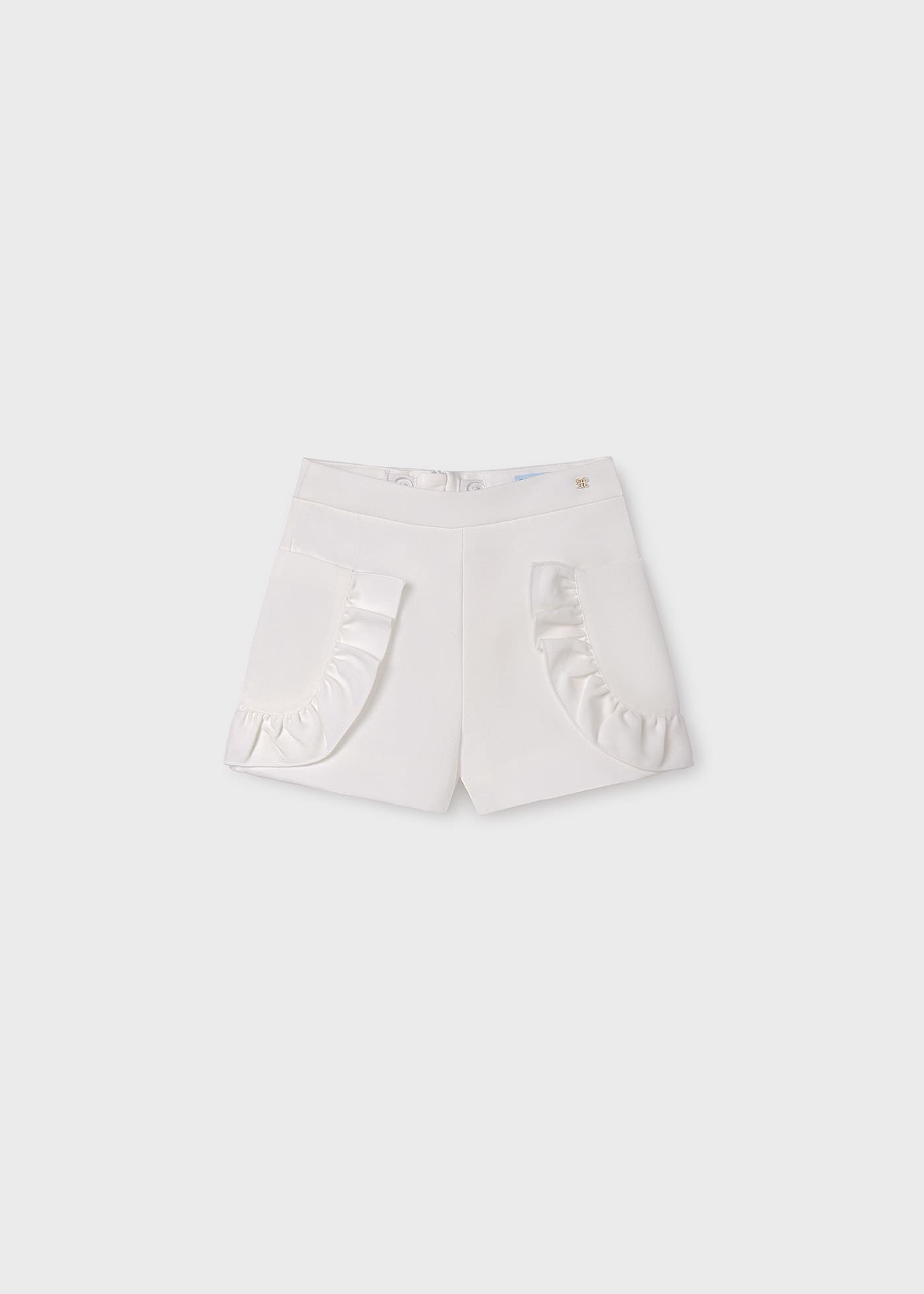 Baby ruffled crepe shorts