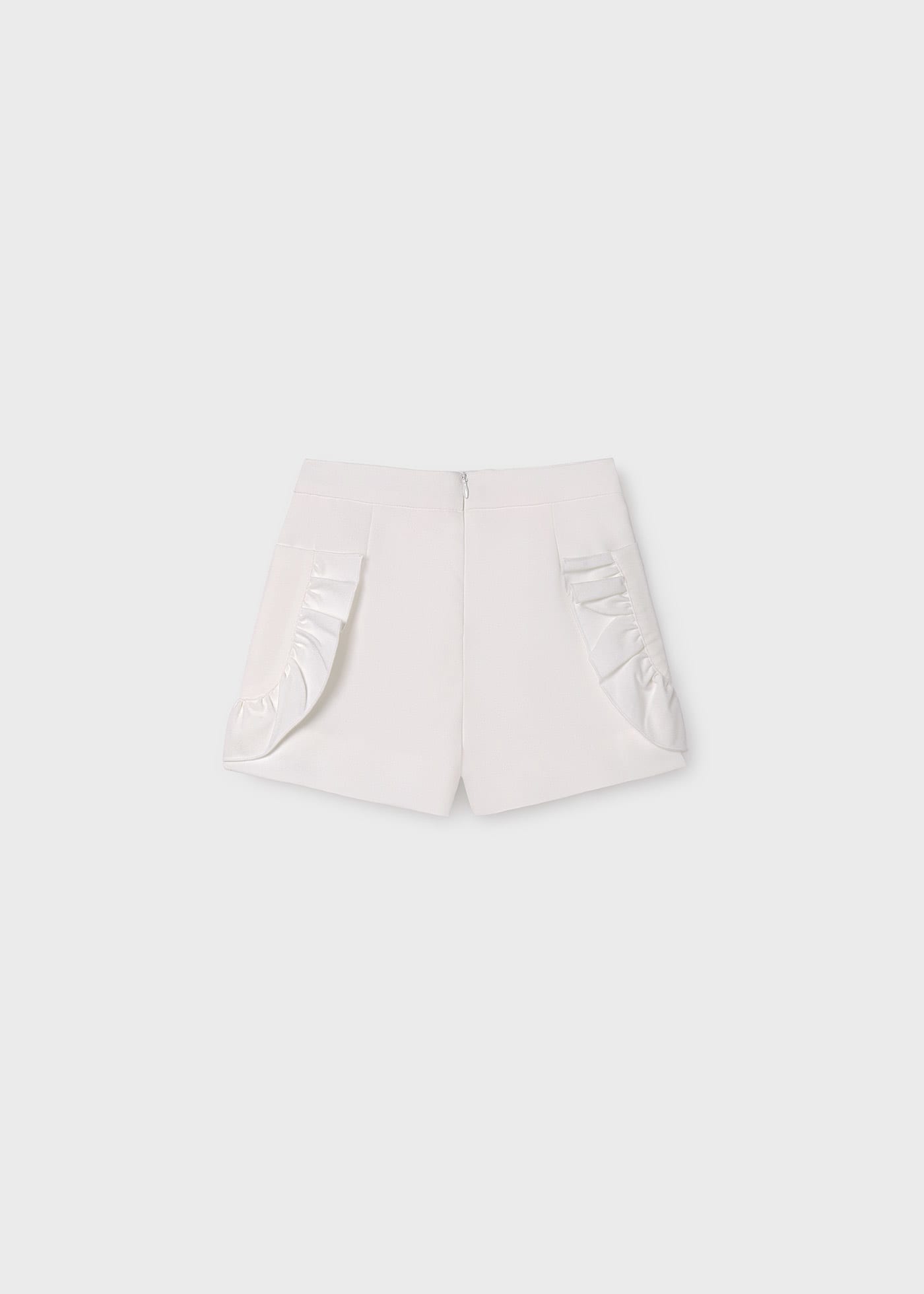 Baby ruffled crepe shorts