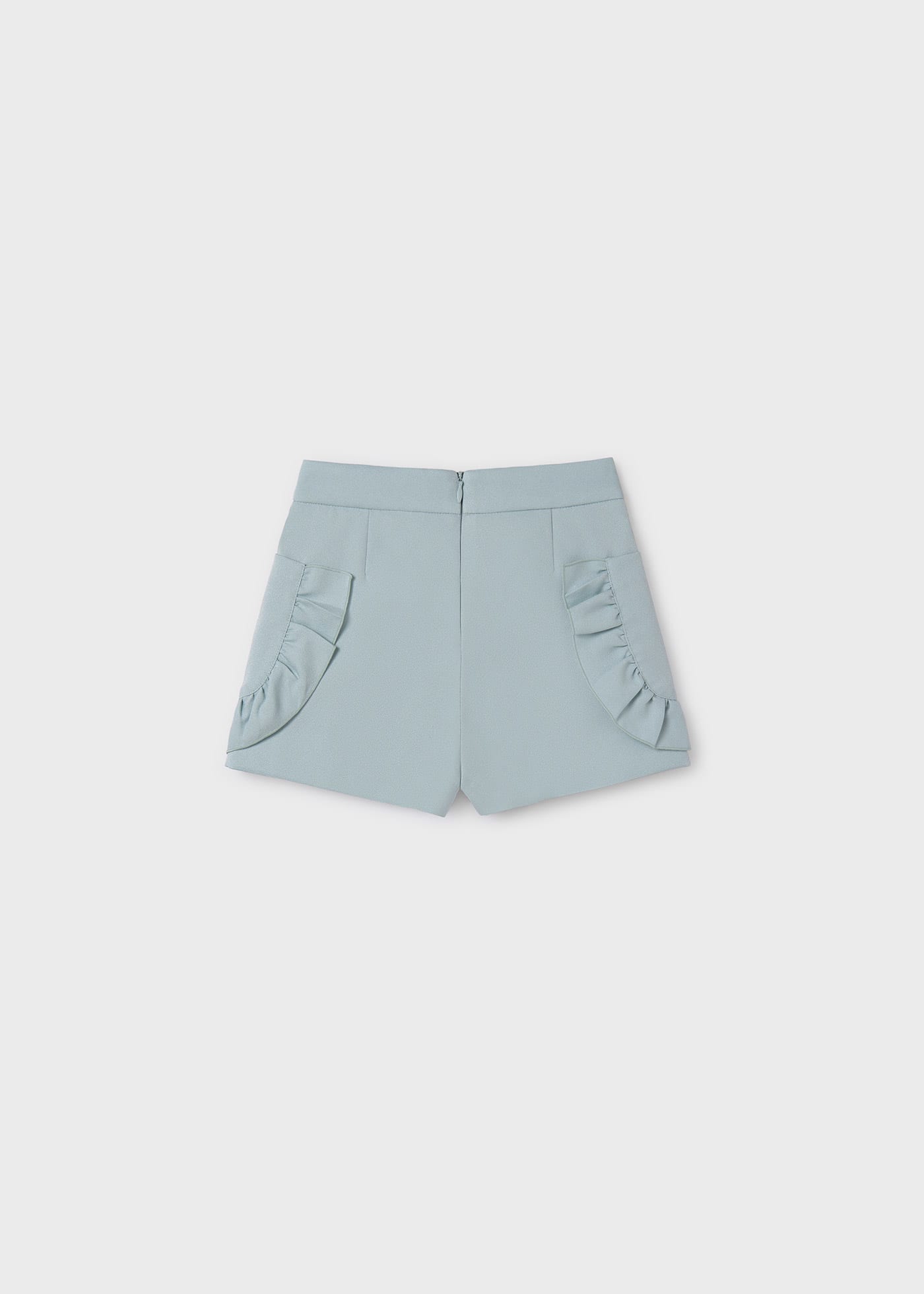 Baby ruffled crepe shorts