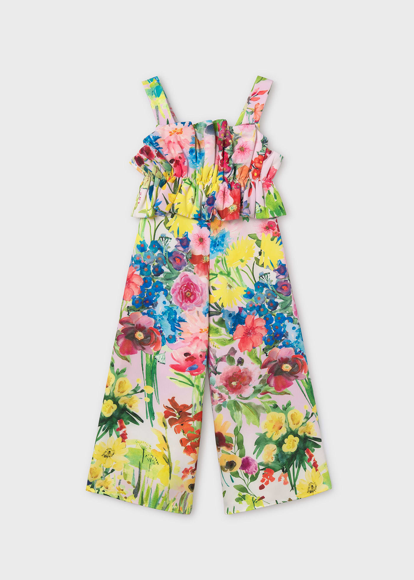 Girl printed crepe jumpsuit