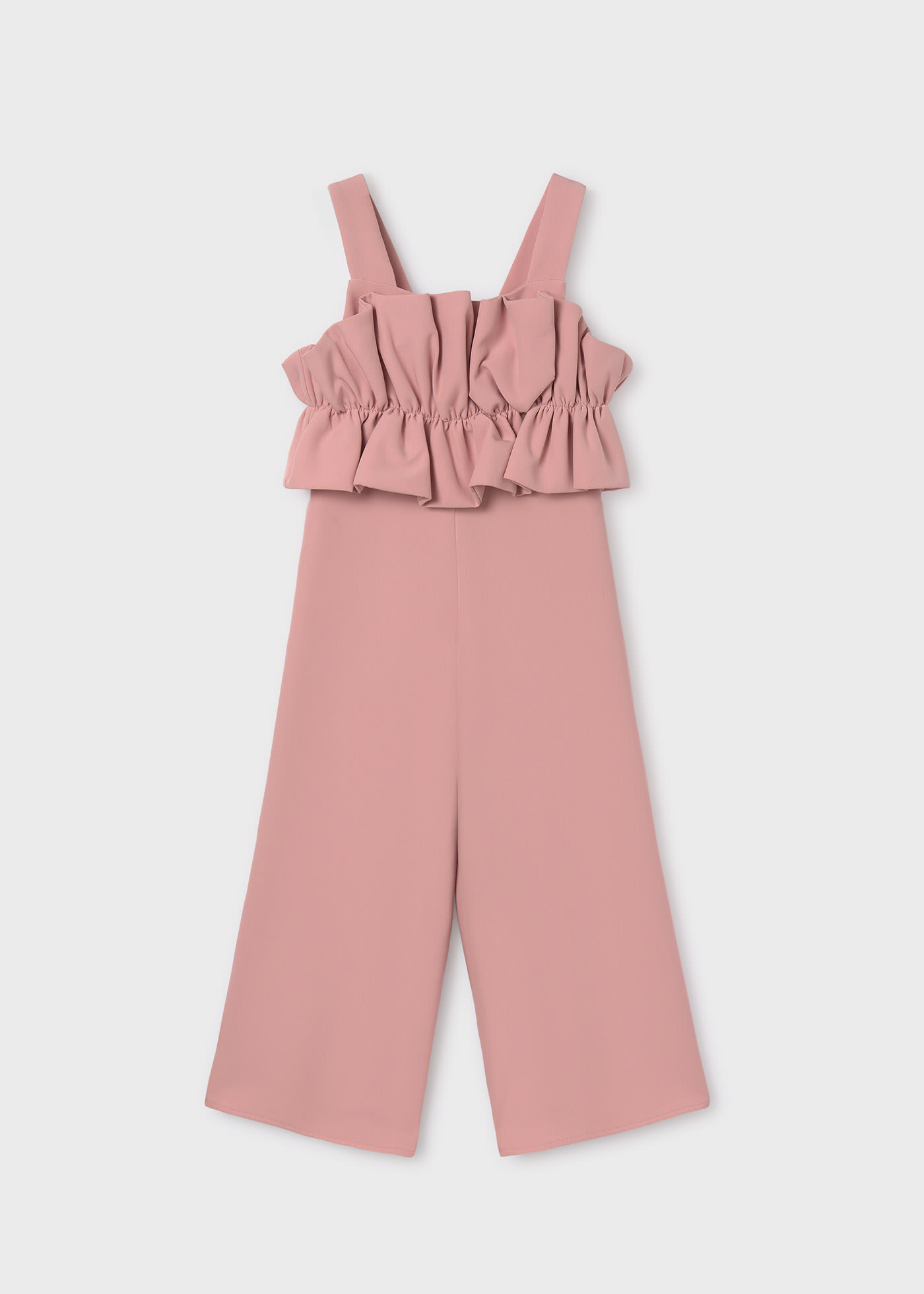 Girl ruffled crepe jumpsuit