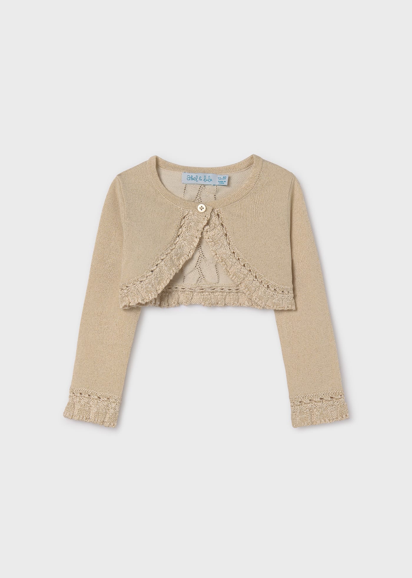 Baby cropped knit cardigan