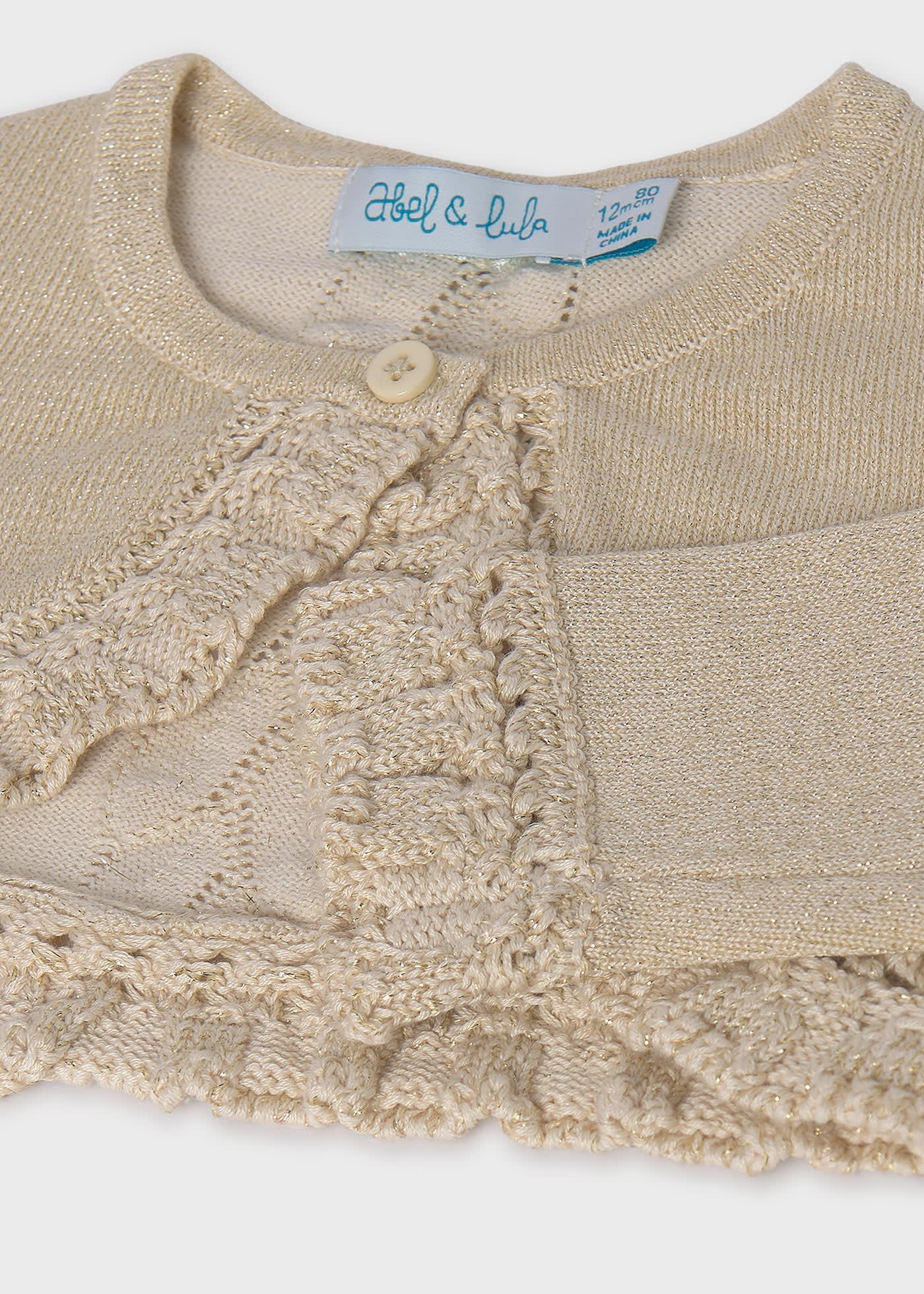 Baby cropped knit cardigan