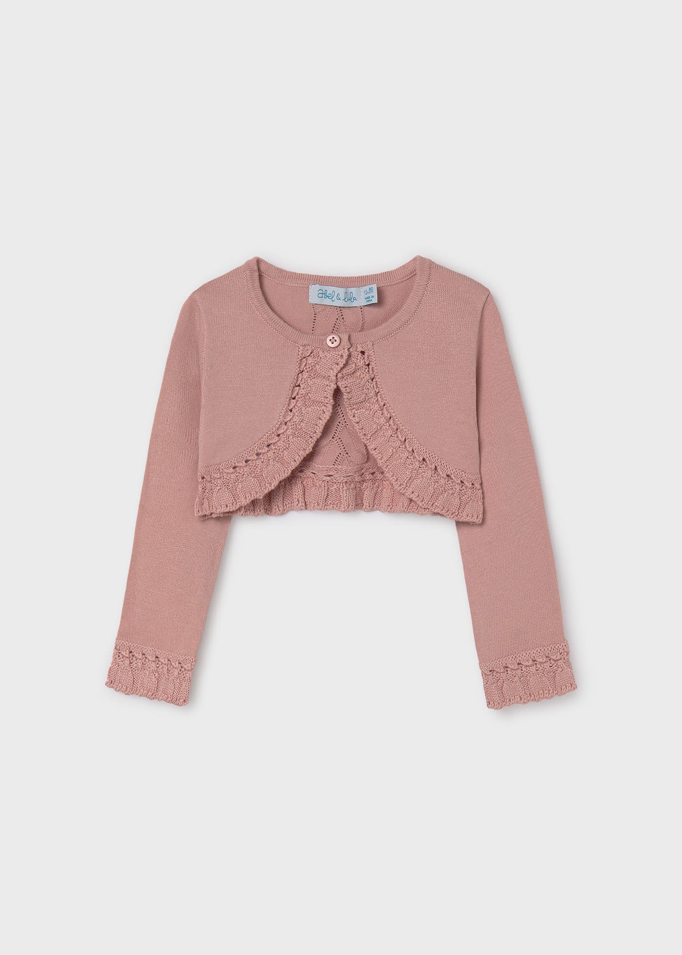 Baby cropped knit cardigan