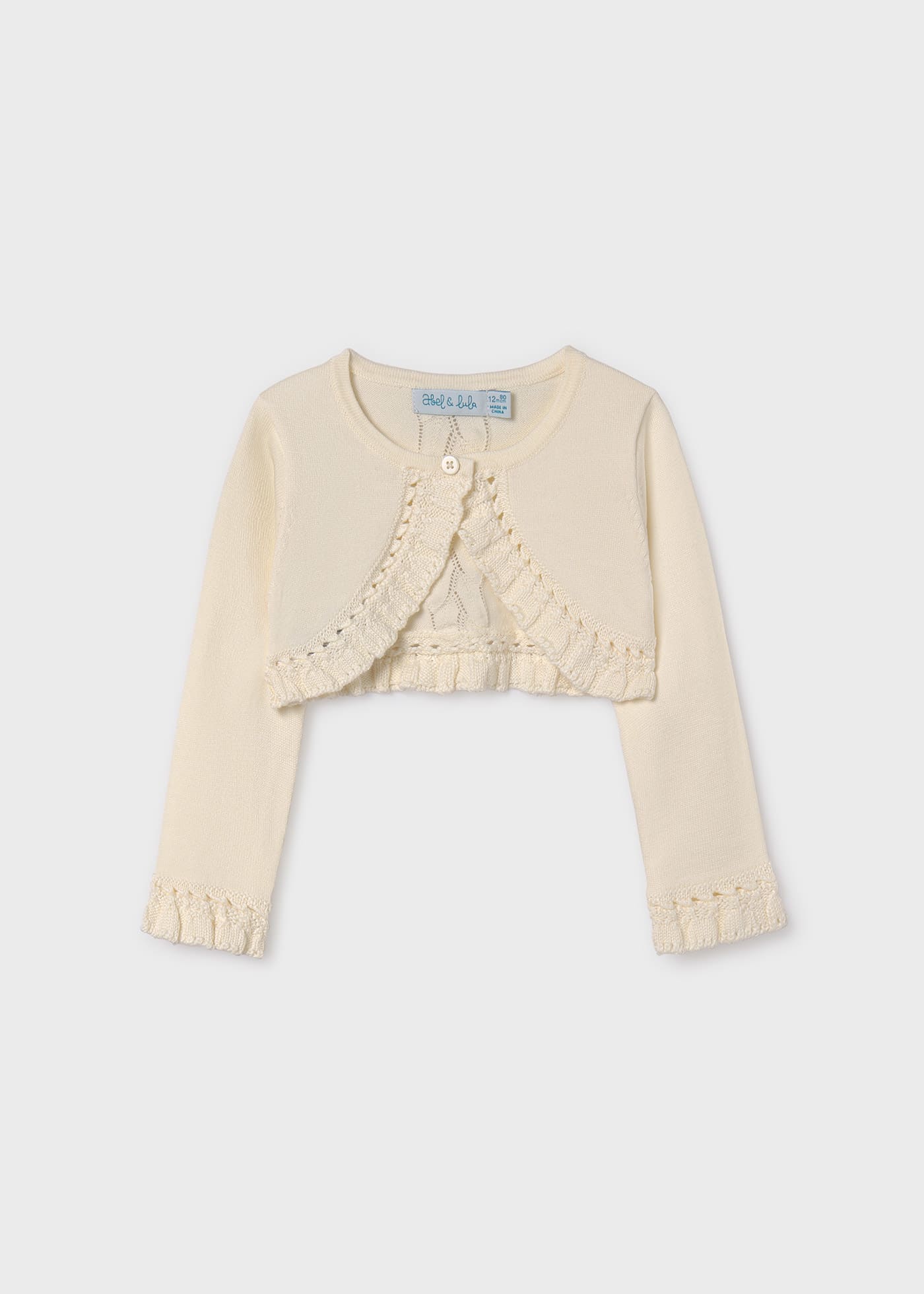 Baby cropped knit cardigan