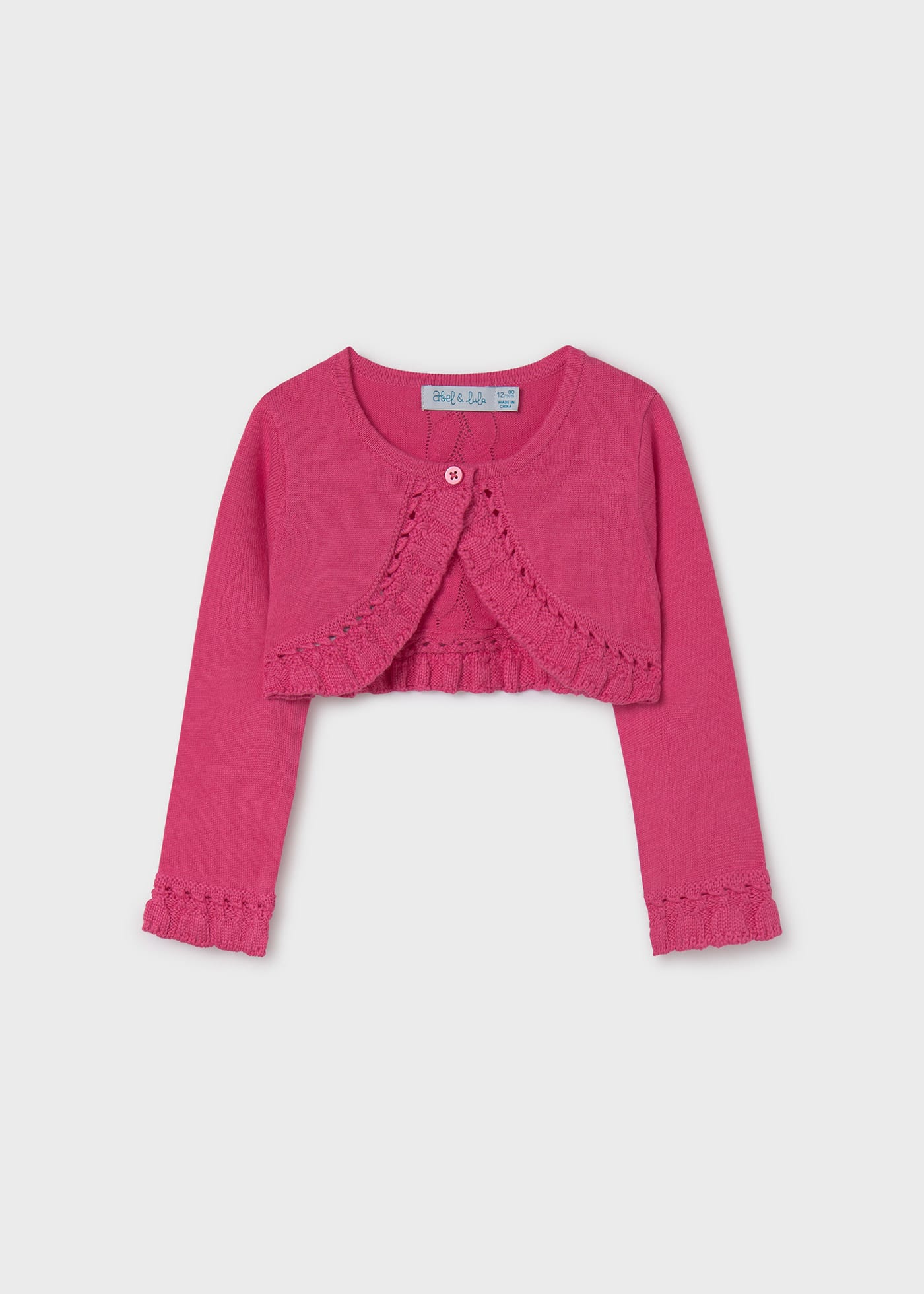 Baby cropped knit cardigan