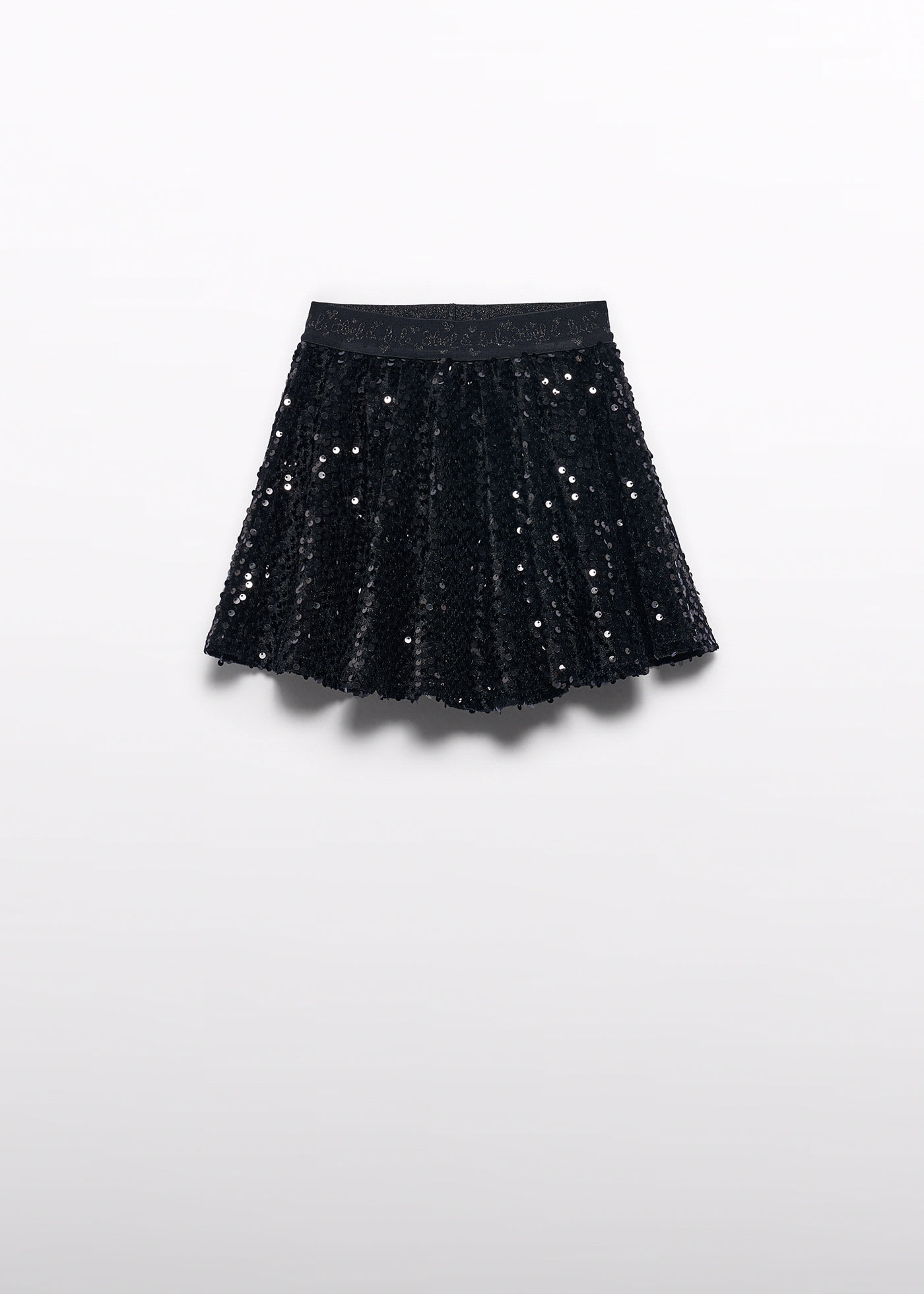 Girl Velvet Sequin Skirt