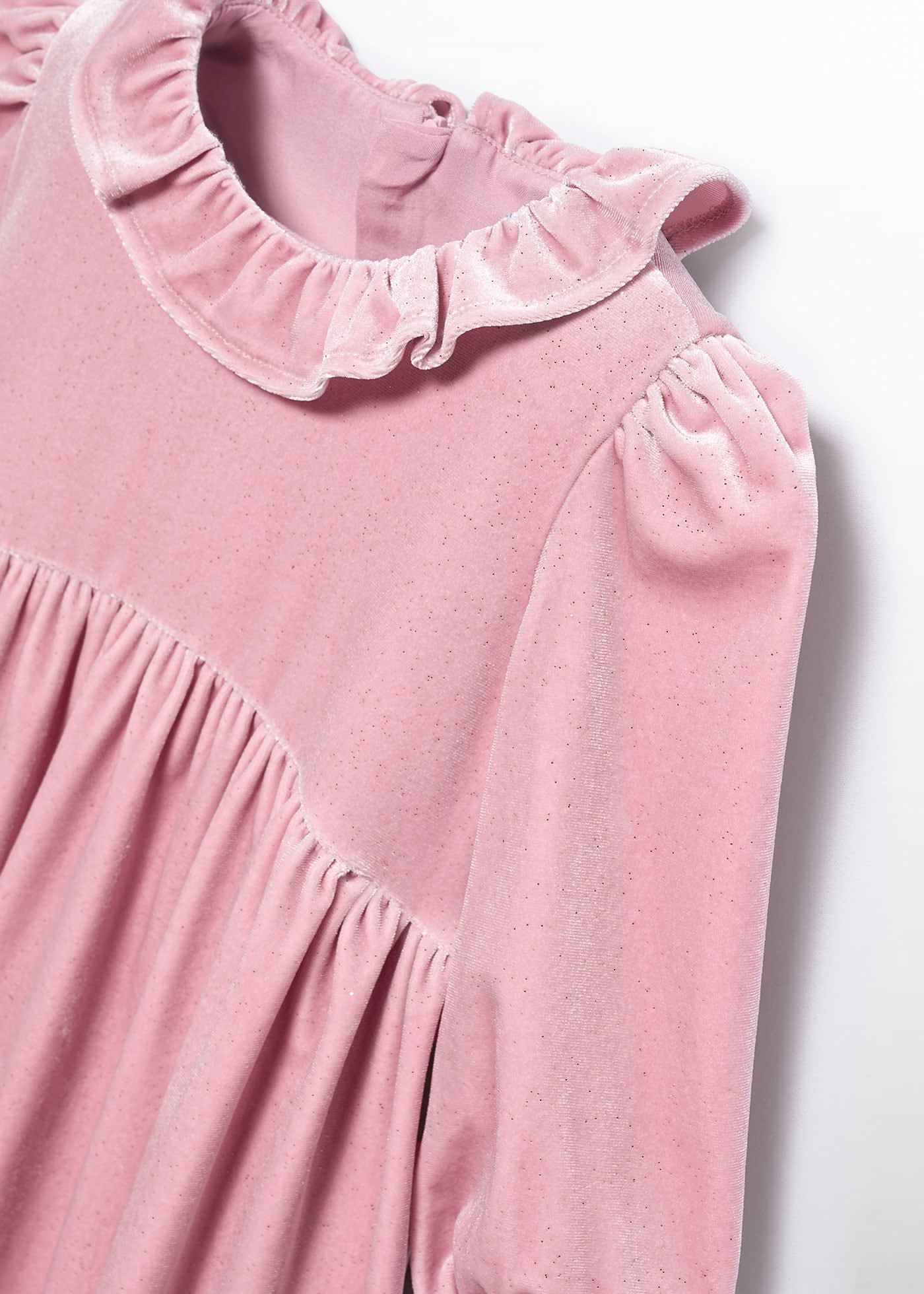 Vestido veludo glitter menina