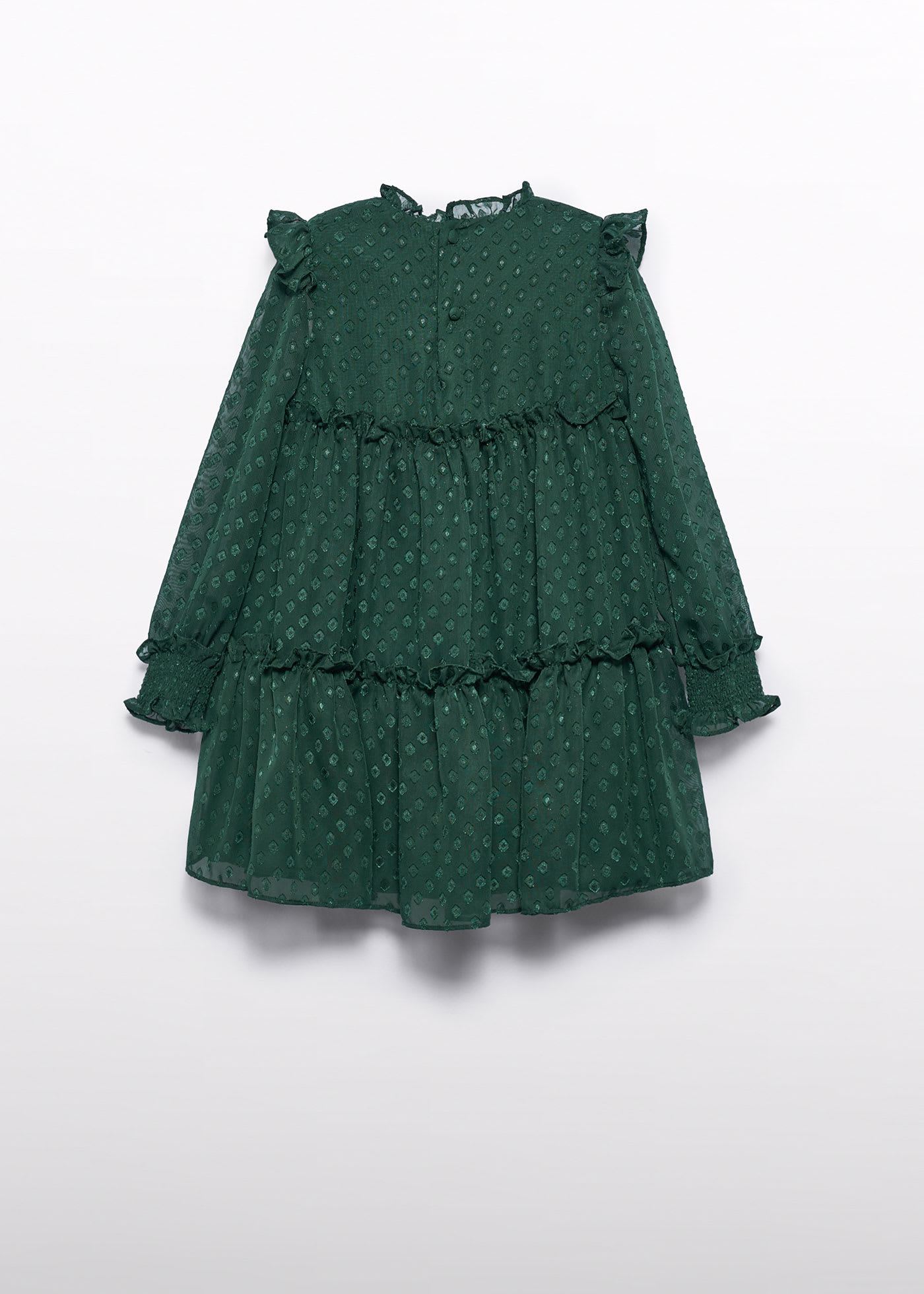 Girls plumeti jacquard dress