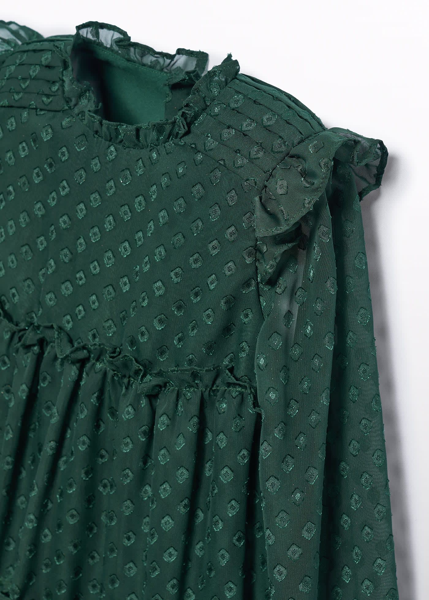Rochie plumeti jacquard fetita