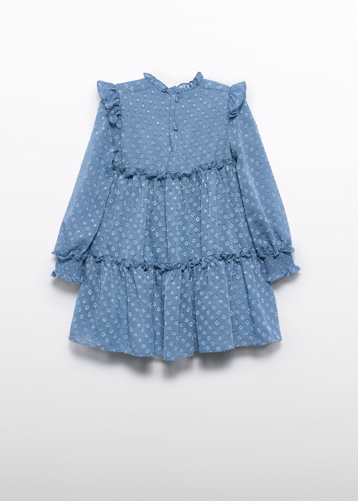 Girl Plumeti Jacquard Chiffon Dress