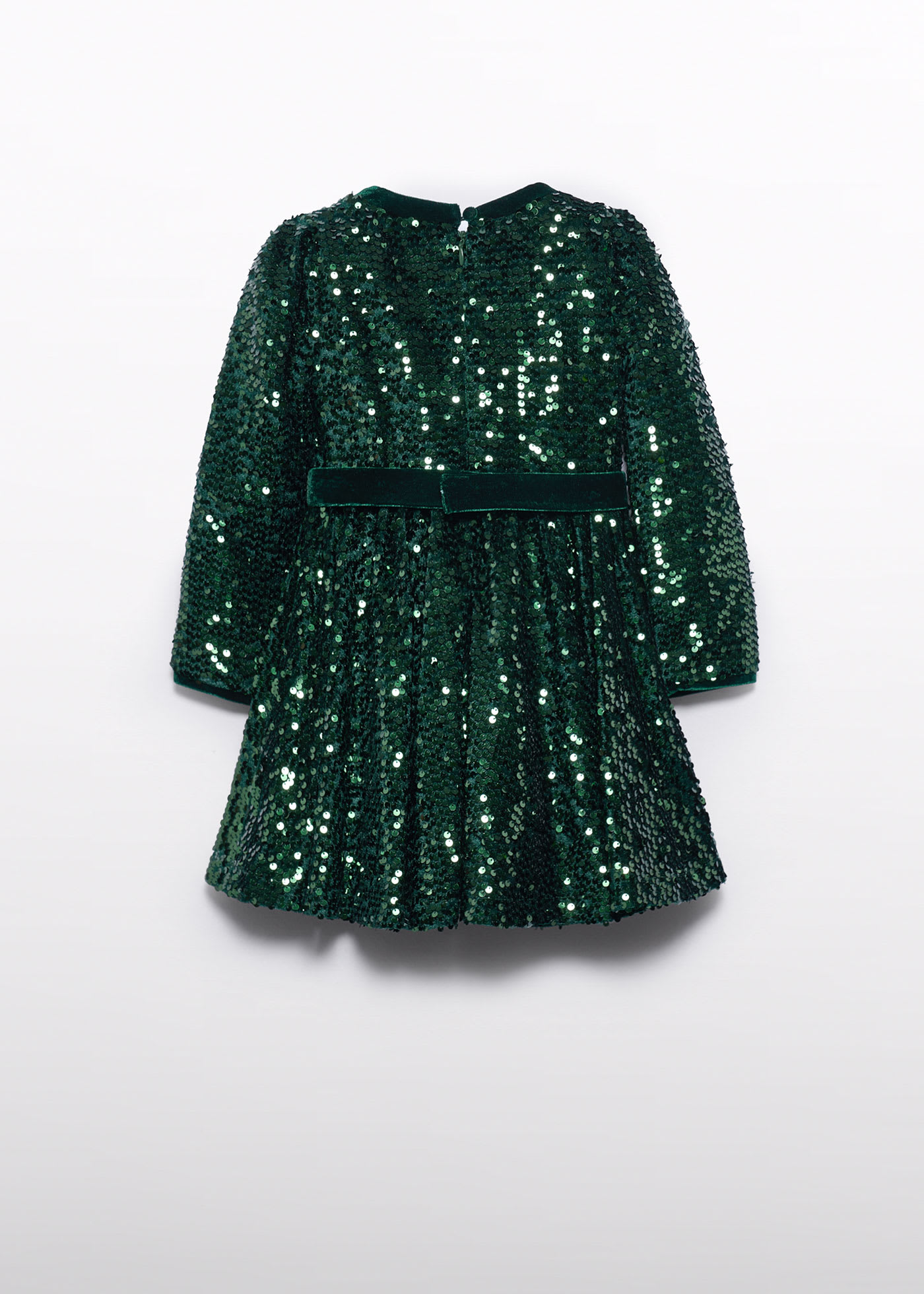 Girl Sequin Velvet Dress