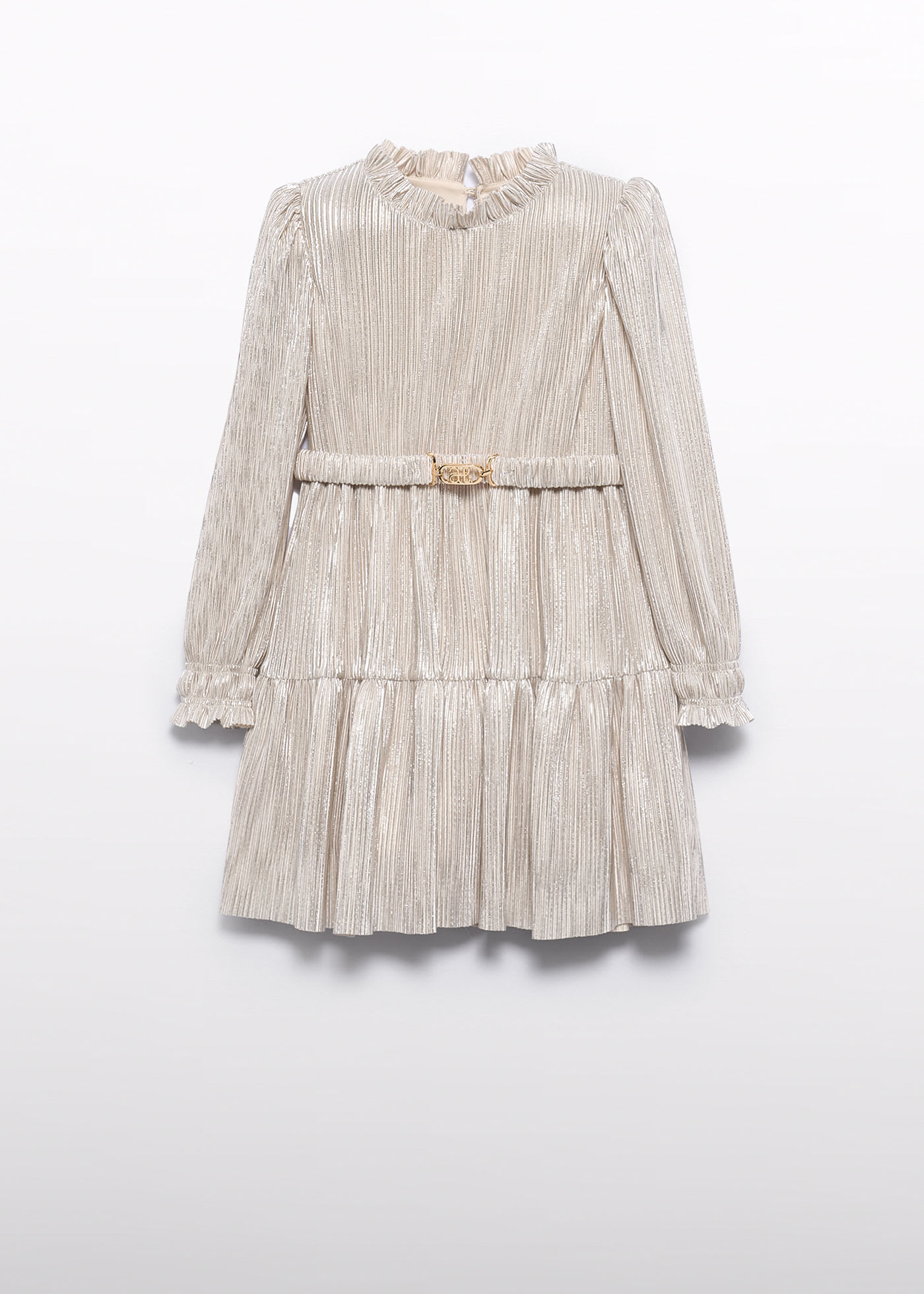 Girls pleated knit dress