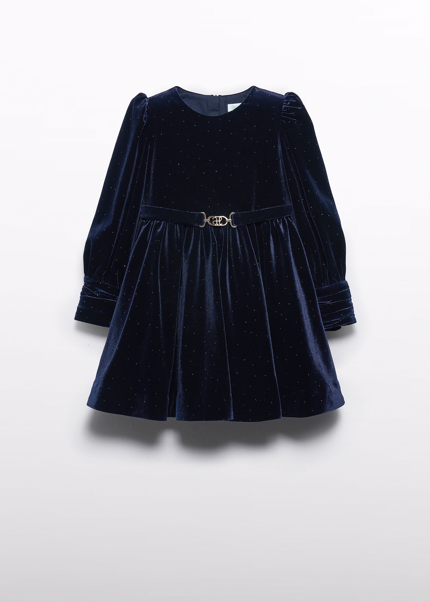 Abito velluto glitter bambina