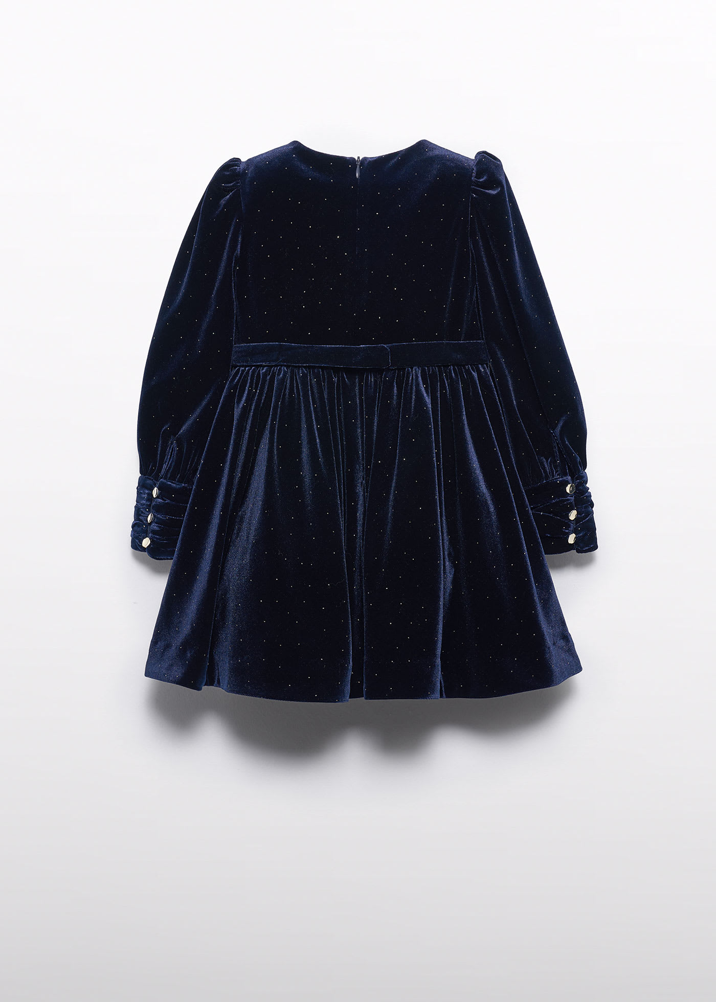Abito velluto glitter bambina