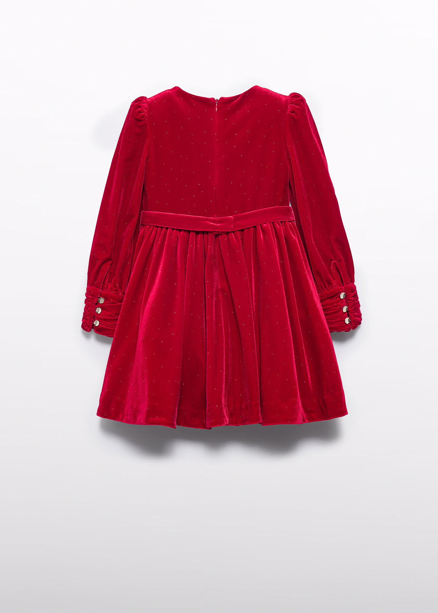 Abito velluto glitter bambina