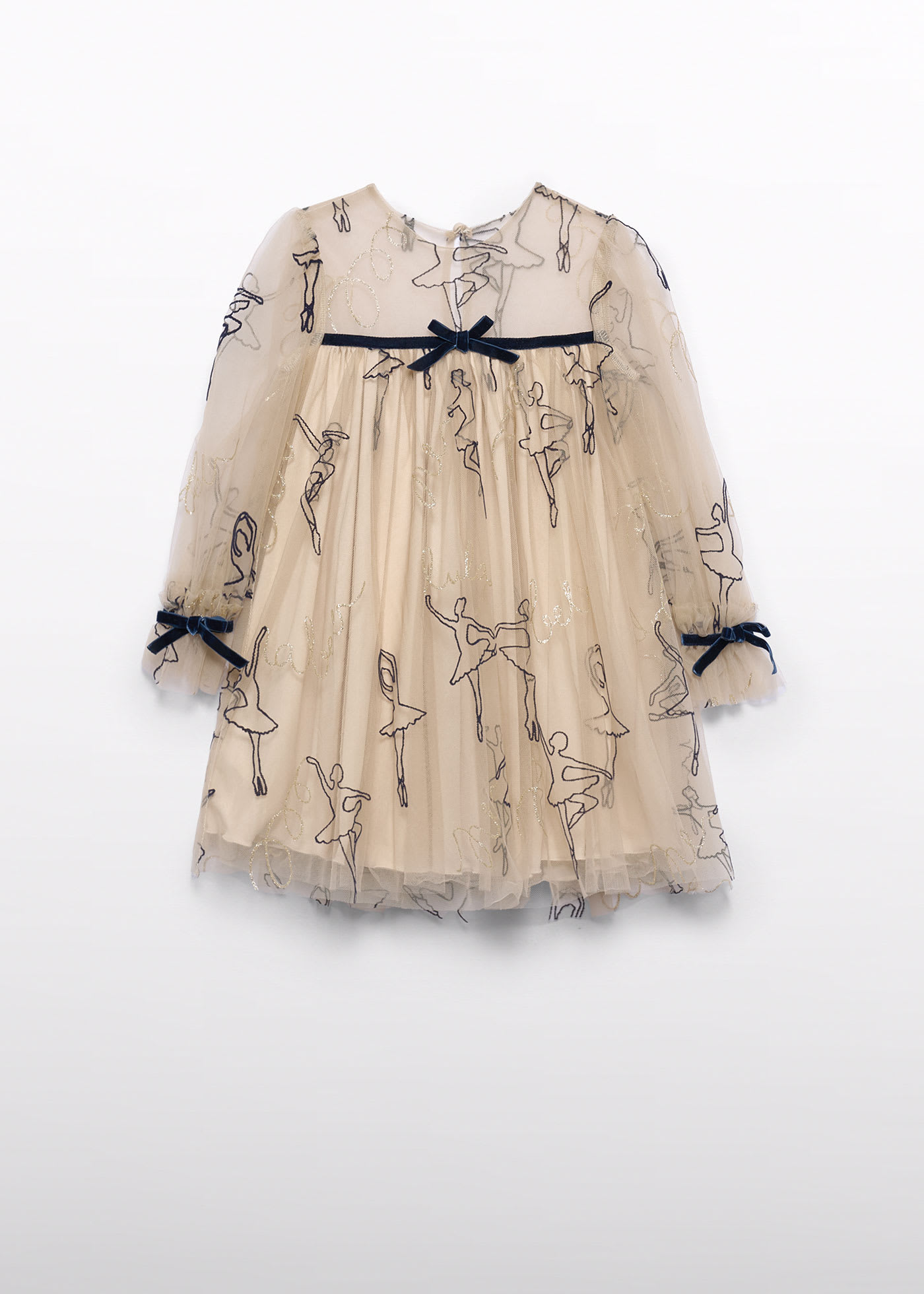 Robe en tulle avec ballerines floquées fille