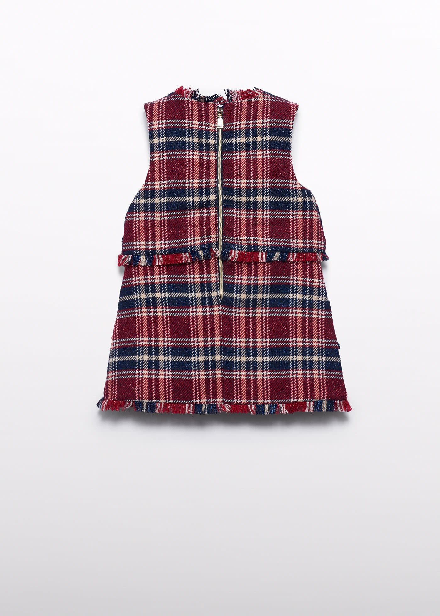 Girl Glitter Check Pinafore