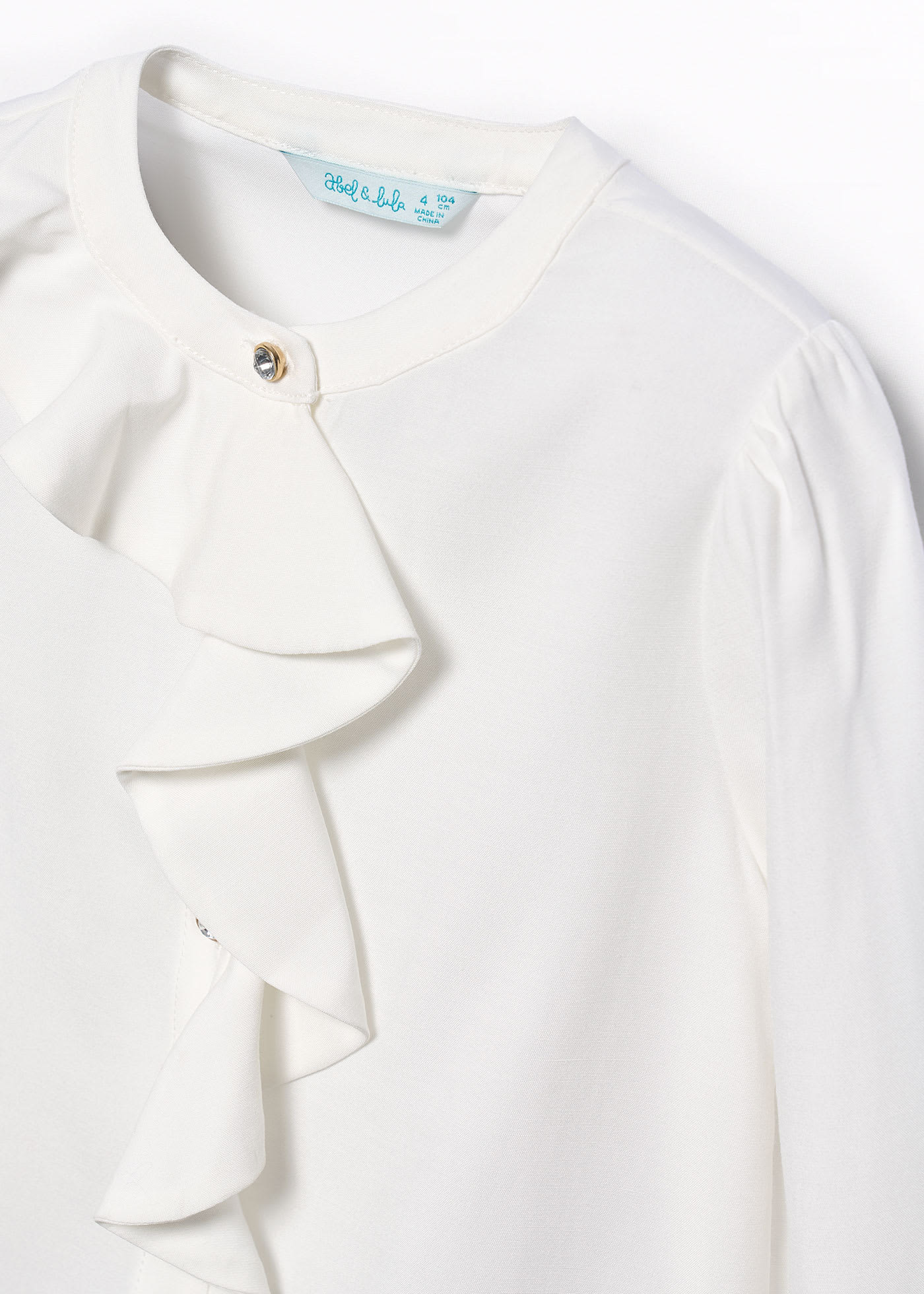 Blusa viscosa volant bambina