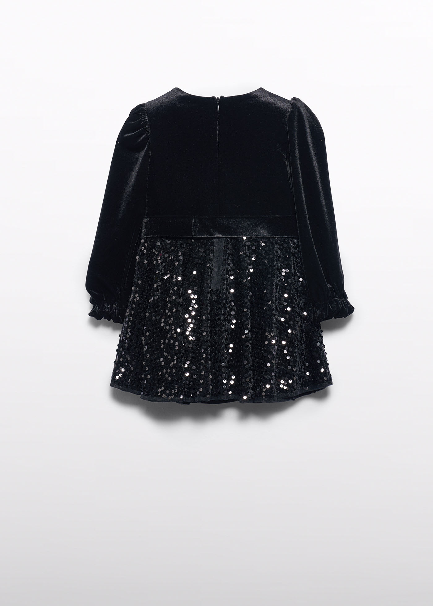 Girl Sequin Velvet Dress