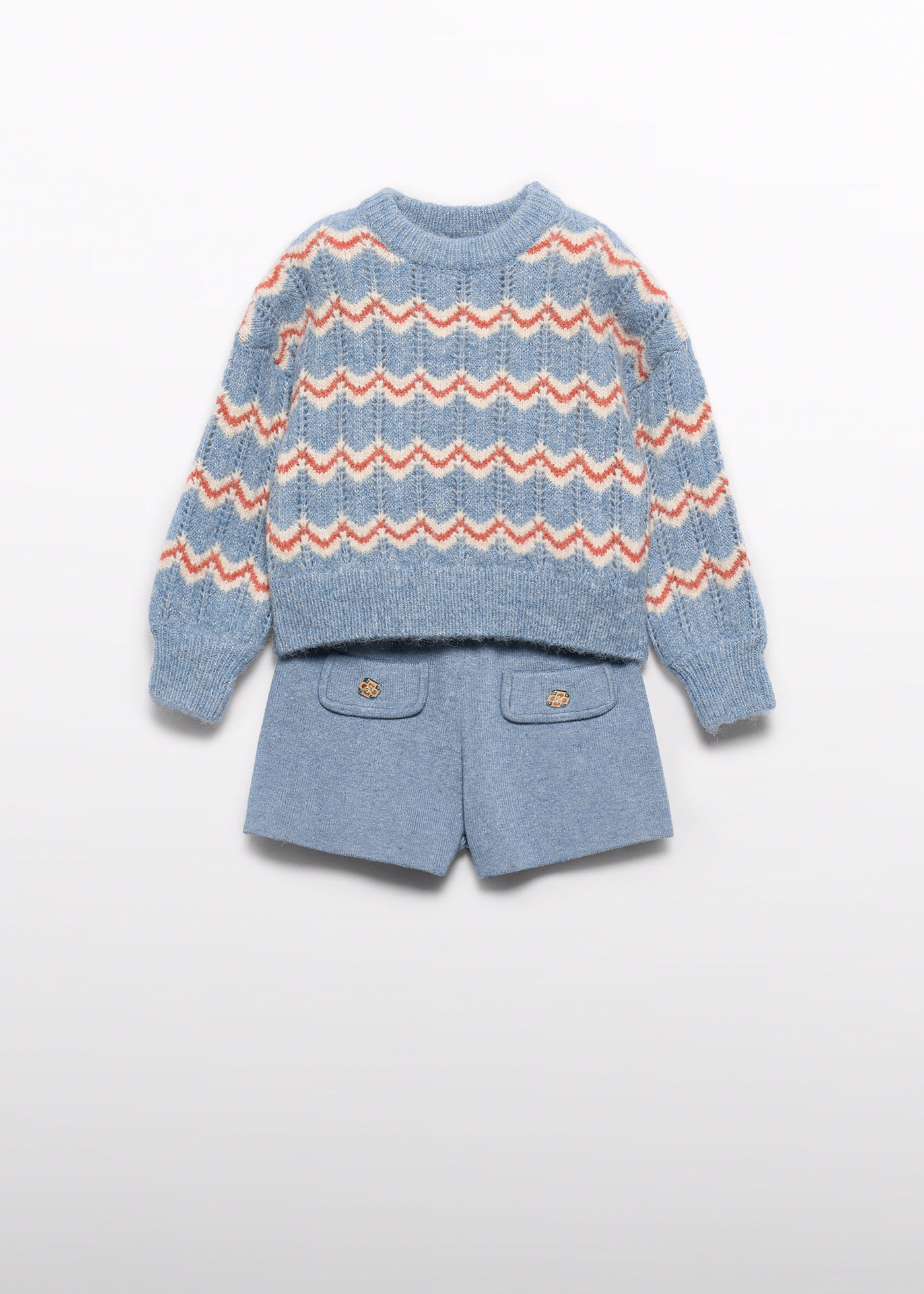 Girl Tricot Set with Shorts