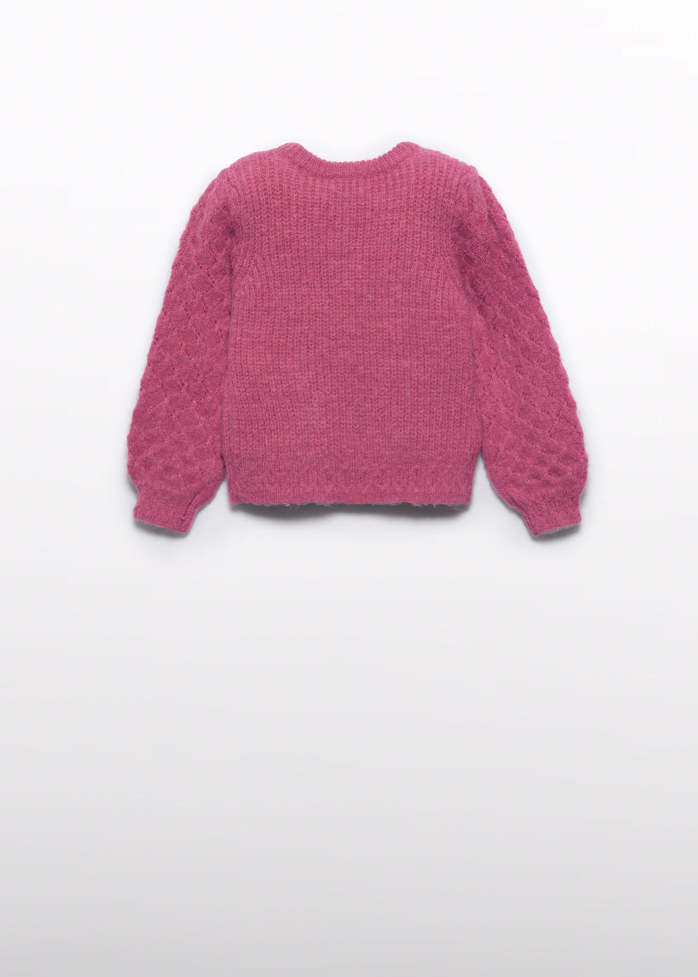 Maglione in maglia traforato bambina