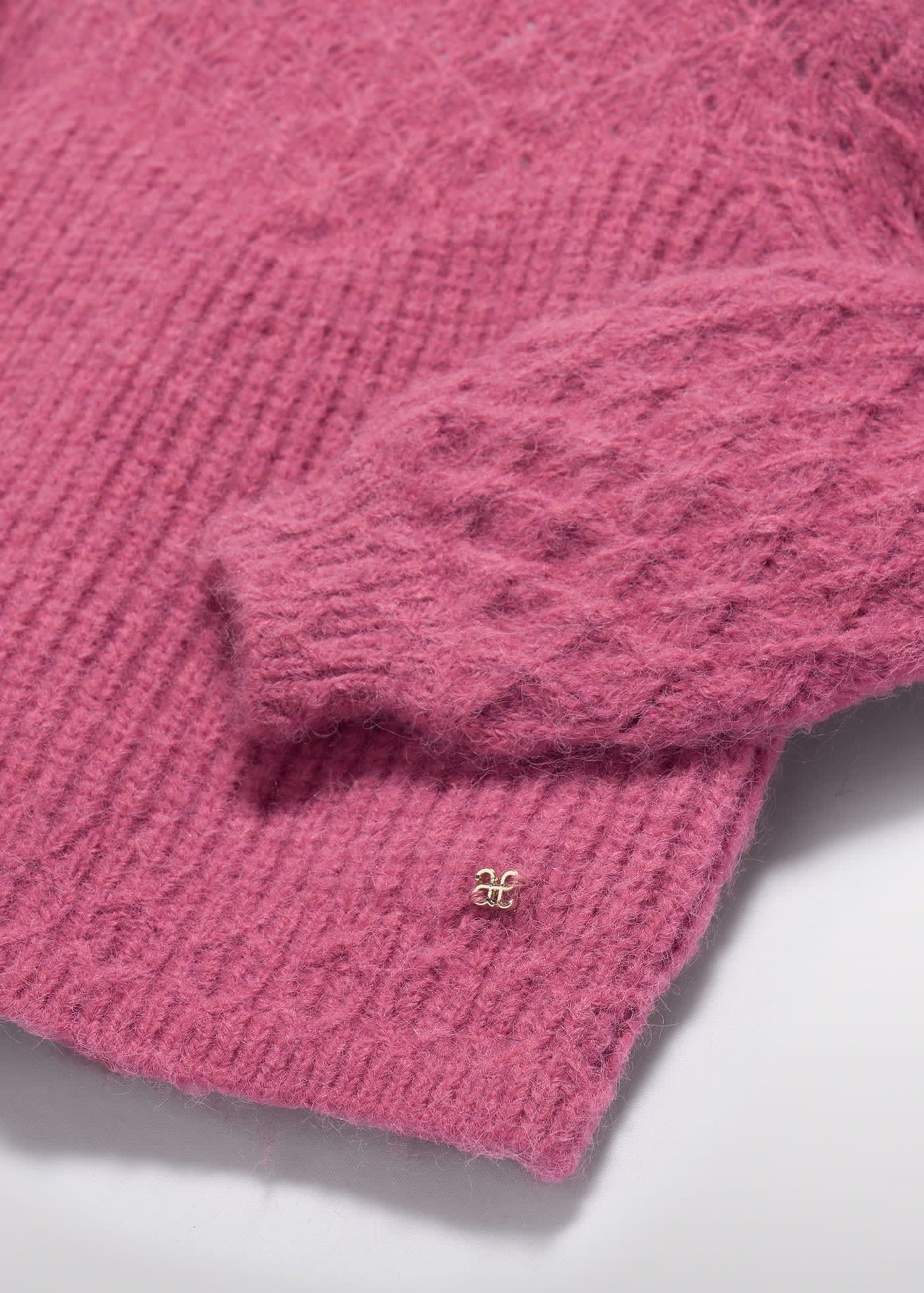 Pulover tricot ajurat fetita