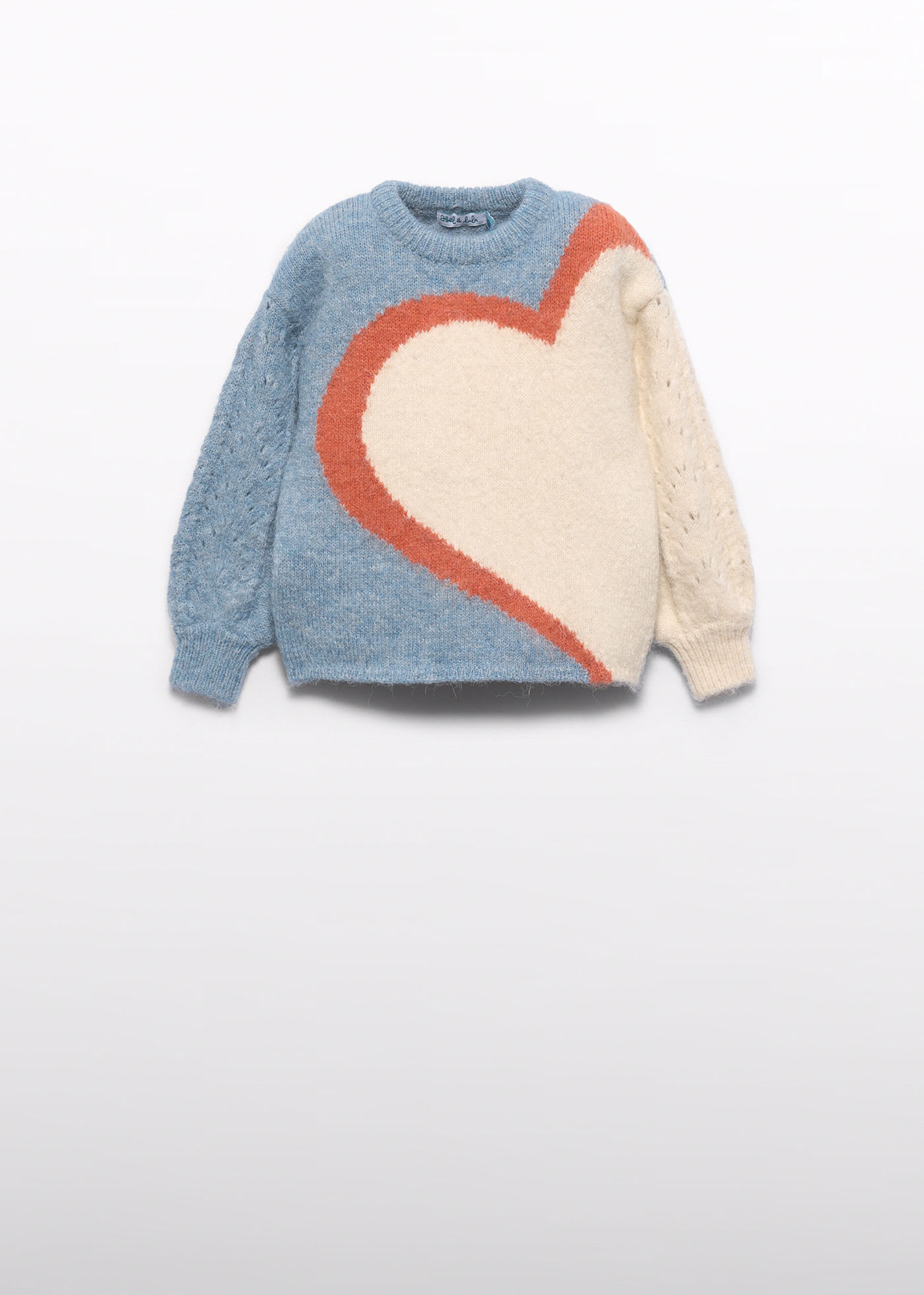 Jersey jacquard corazón niña