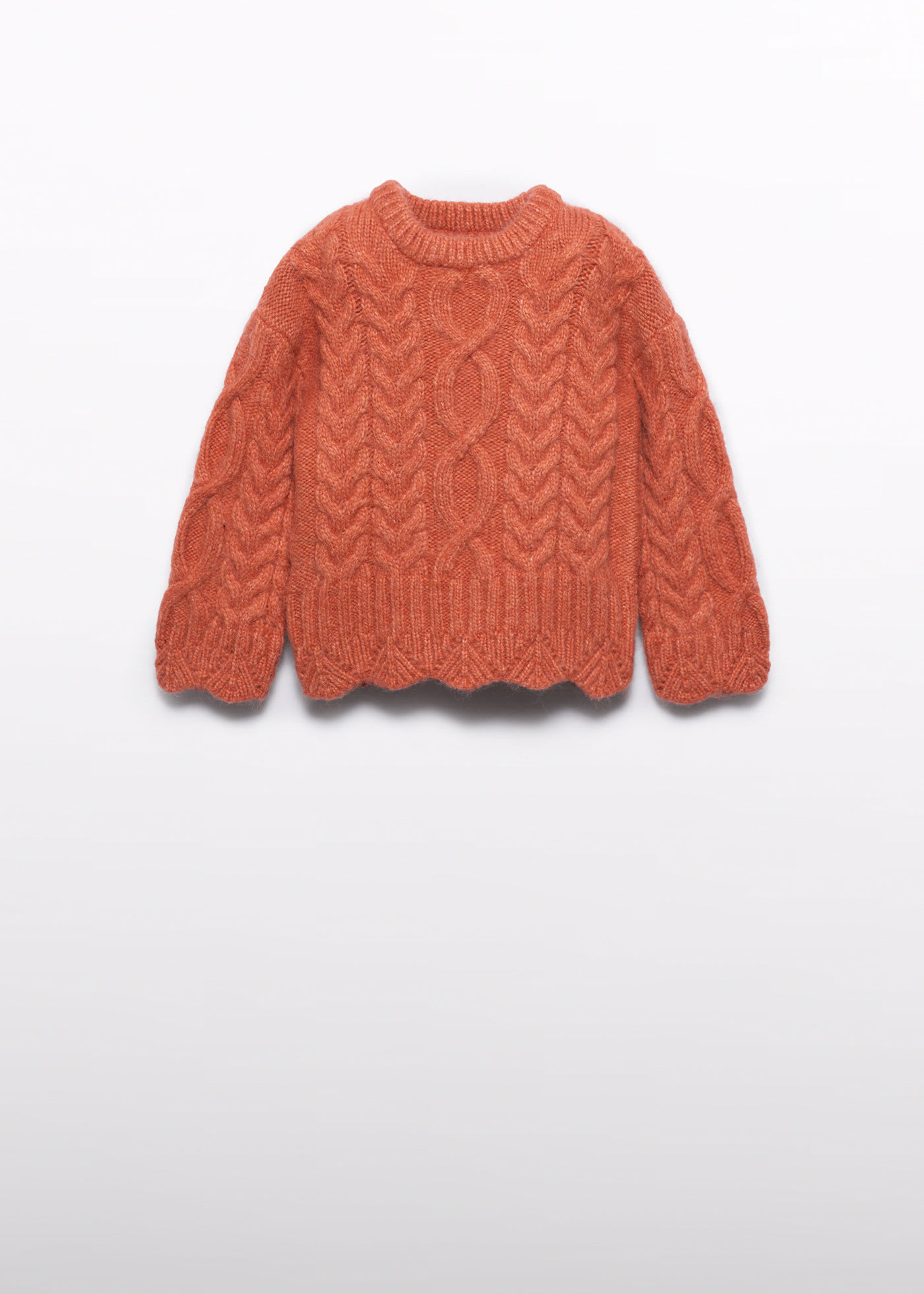 Pleciony sweter dziewczęcy