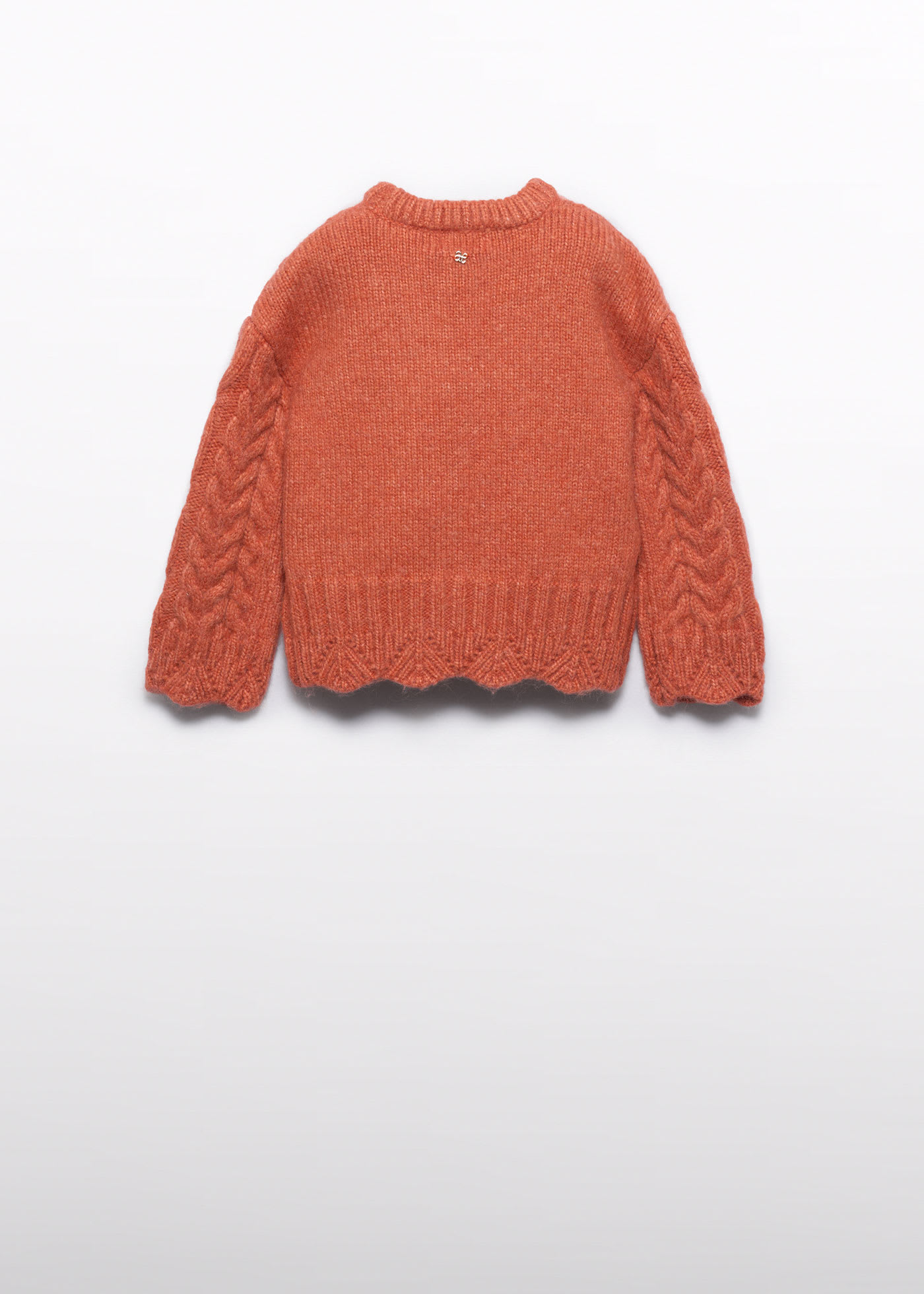 Pleciony sweter dziewczęcy