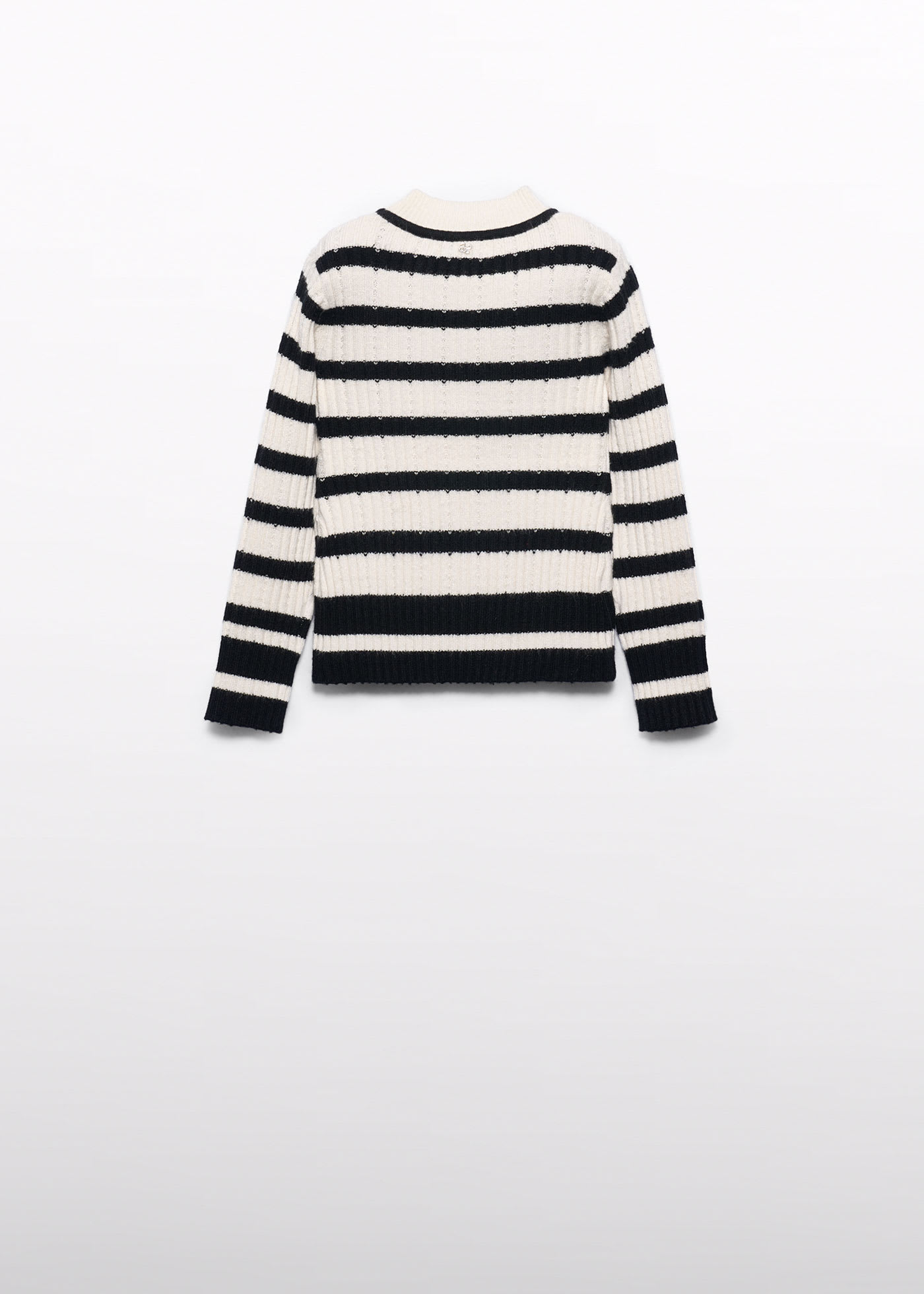 Girl Striped Tricot Turtleneck